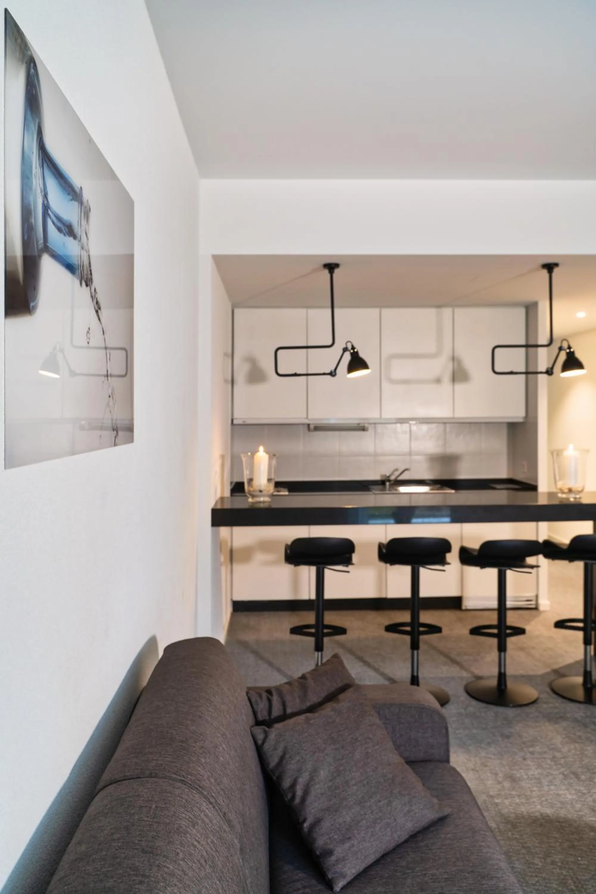 Kitchen or kitchenette in Hôtel de la Source Yverdon-les-Bains