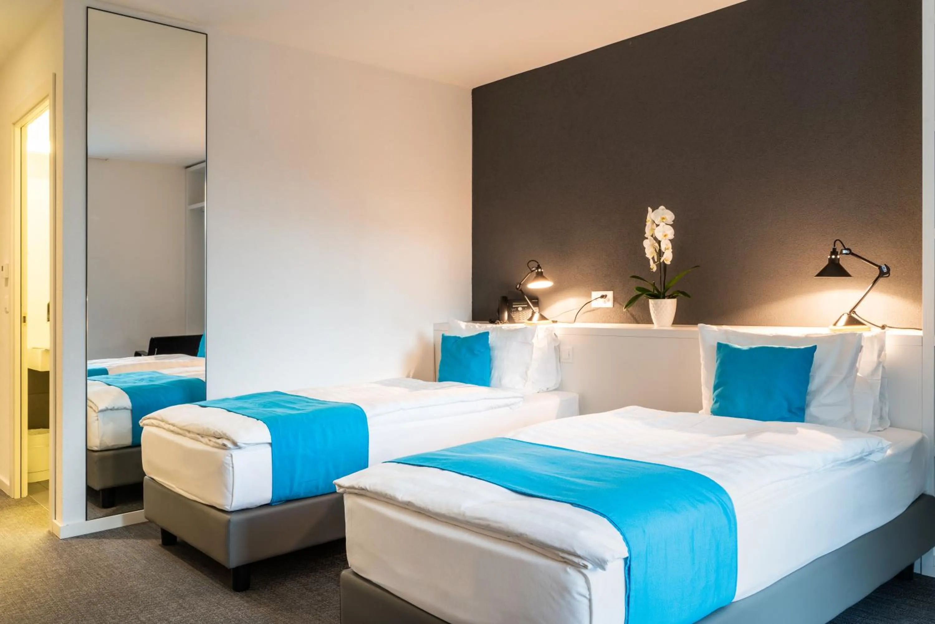 Bed in Hôtel de la Source Yverdon-les-Bains