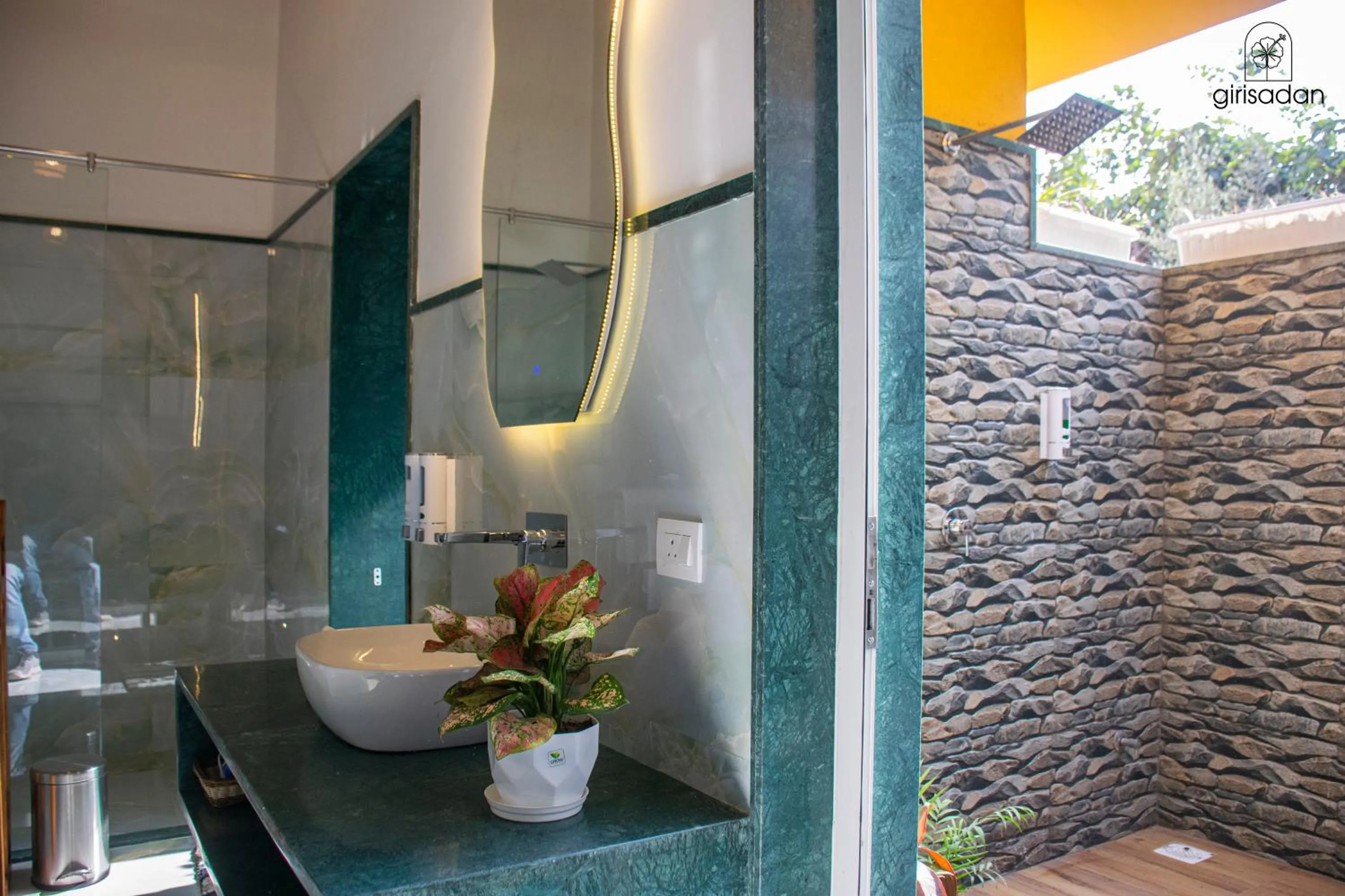 Shower in GiriSadan Organic Retreat & Experiences