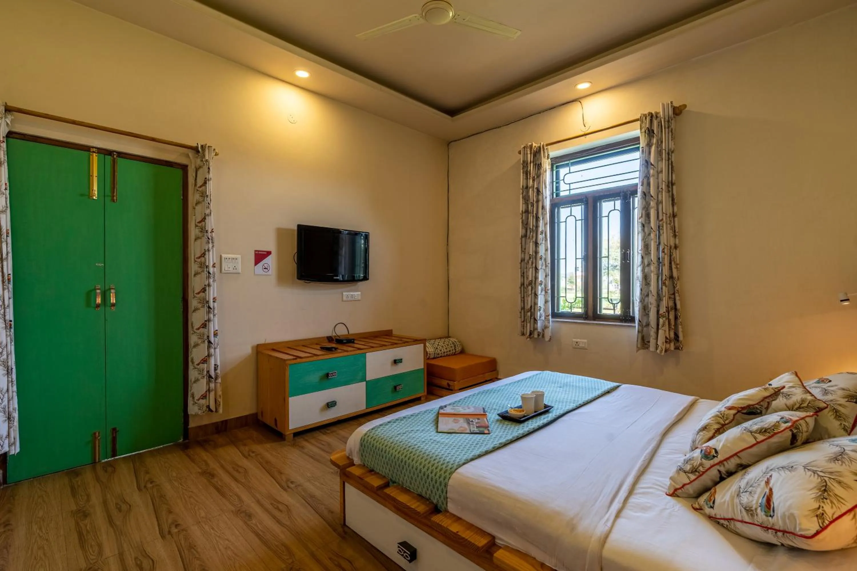 Bedroom, Bed in GiriSadan Organic Retreat & Experiences