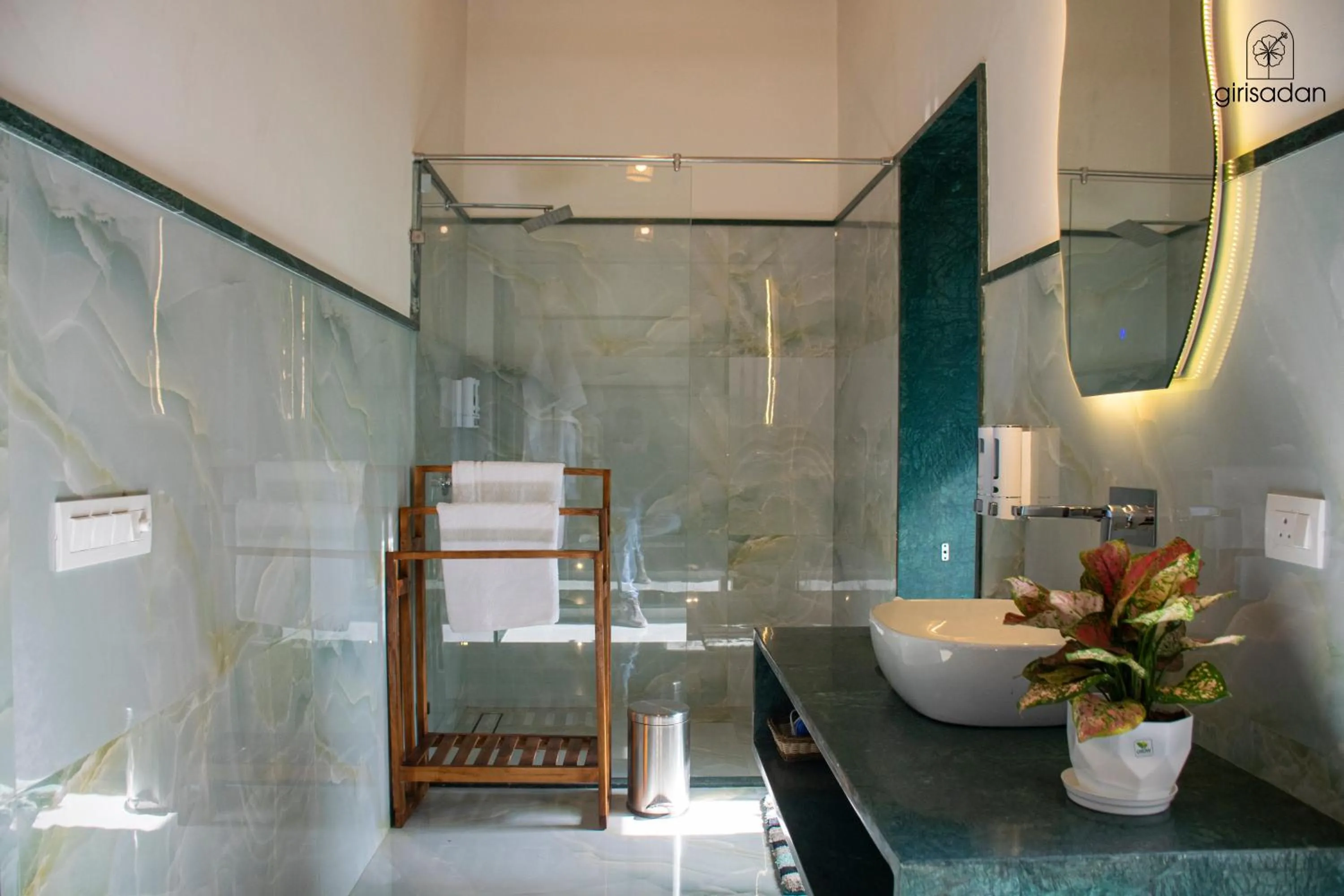 Shower in GiriSadan Organic Retreat & Experiences