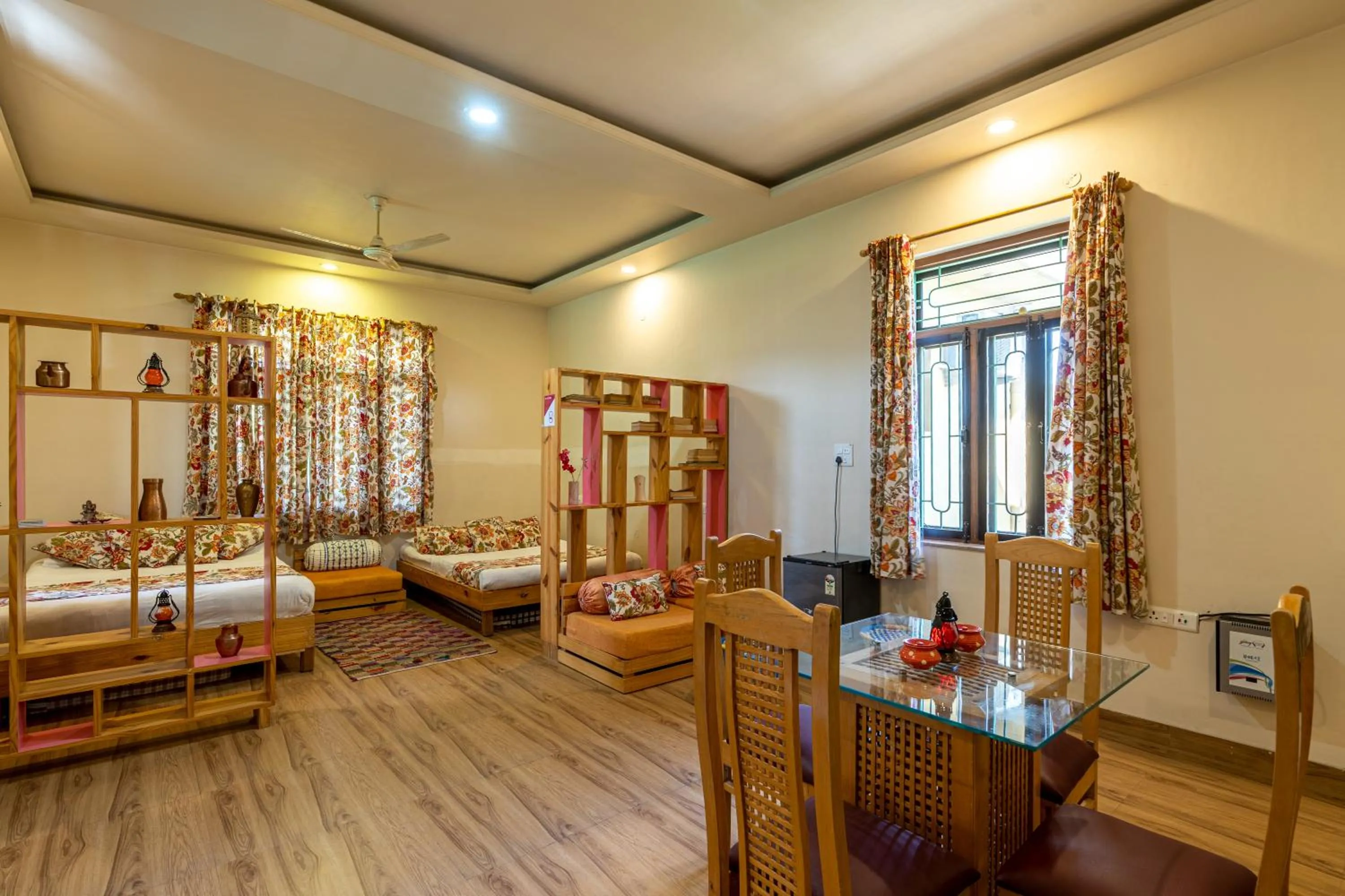 Bed in GiriSadan Organic Retreat & Experiences