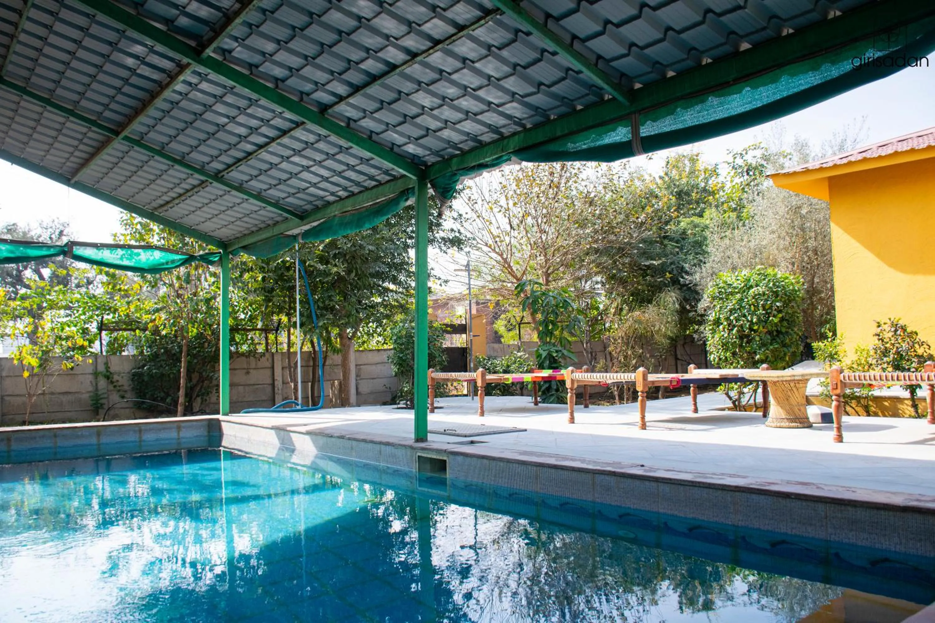 Pool view in GiriSadan Organic Retreat & Experiences