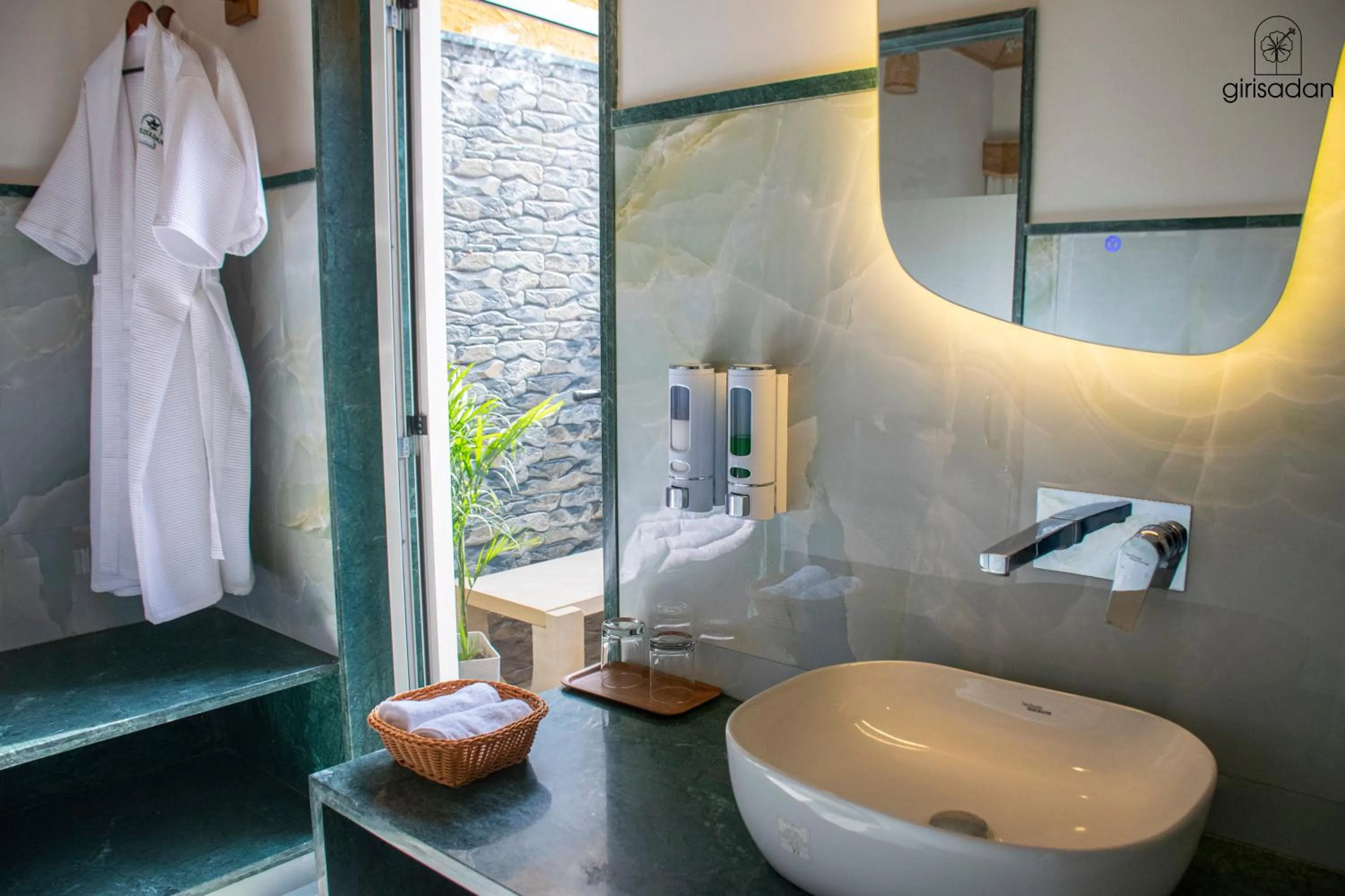 Shower in GiriSadan Organic Retreat & Experiences