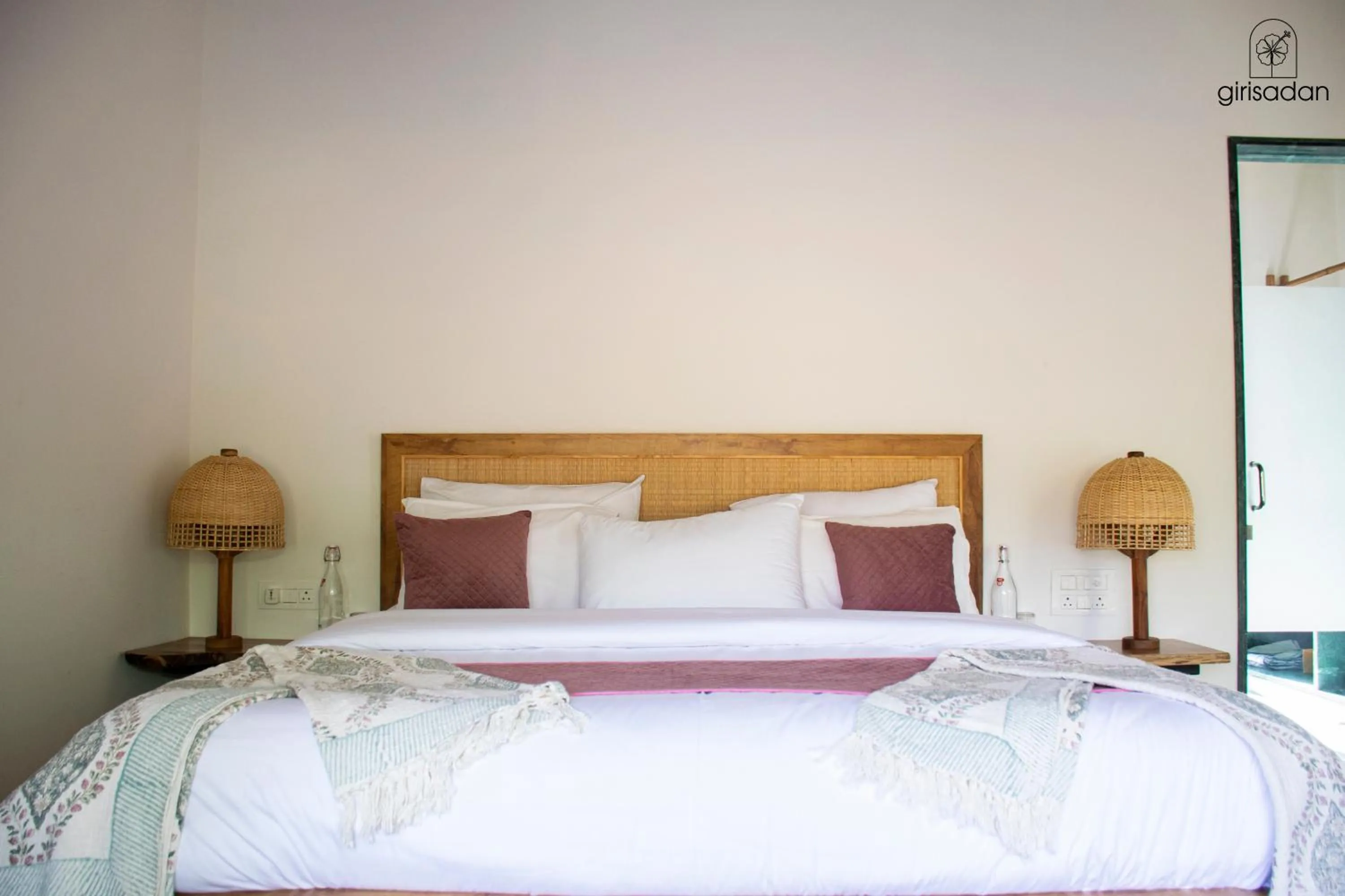 Photo of the whole room, Bed in GiriSadan Organic Retreat & Experiences