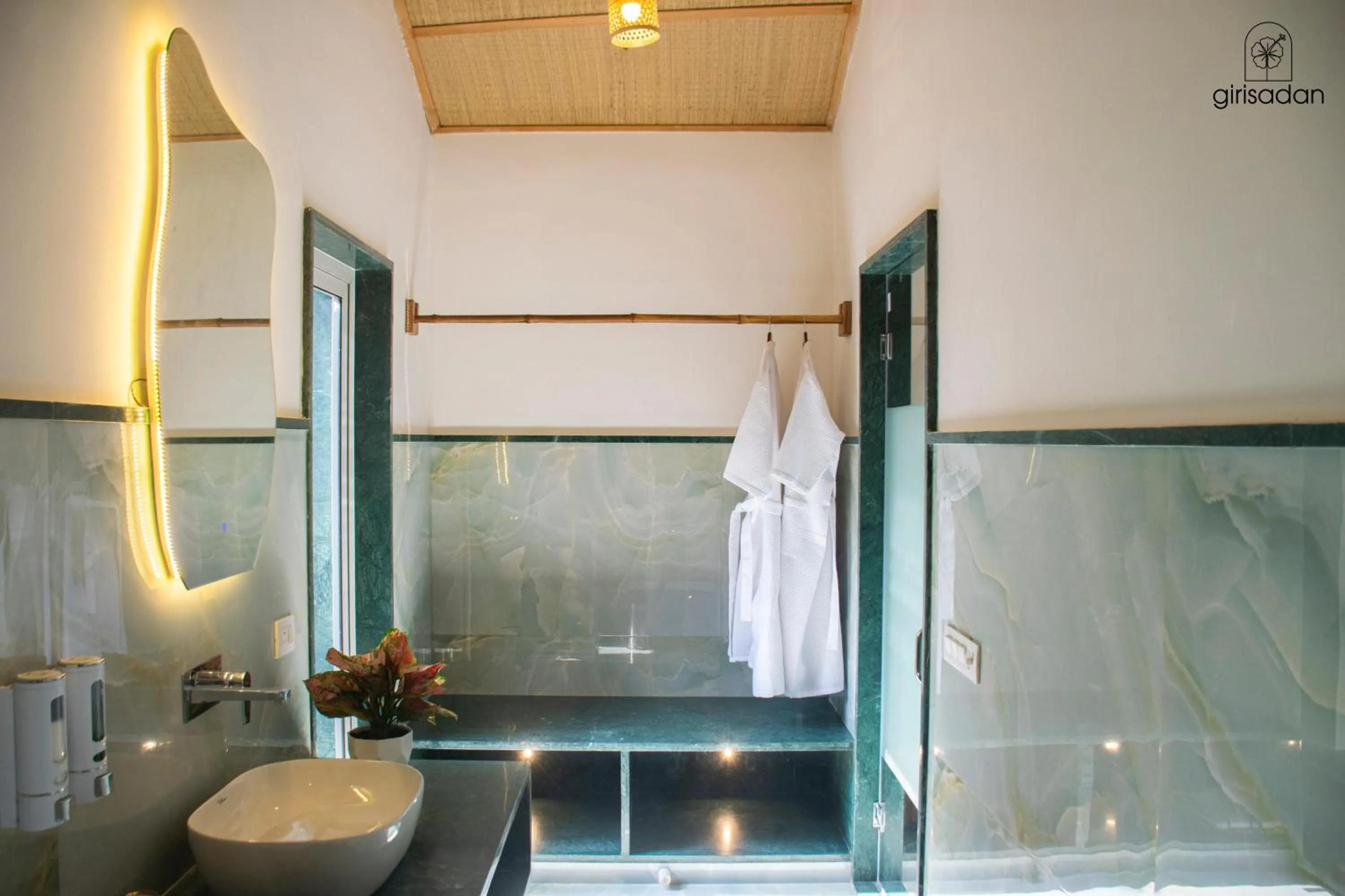 Shower in GiriSadan Organic Retreat & Experiences