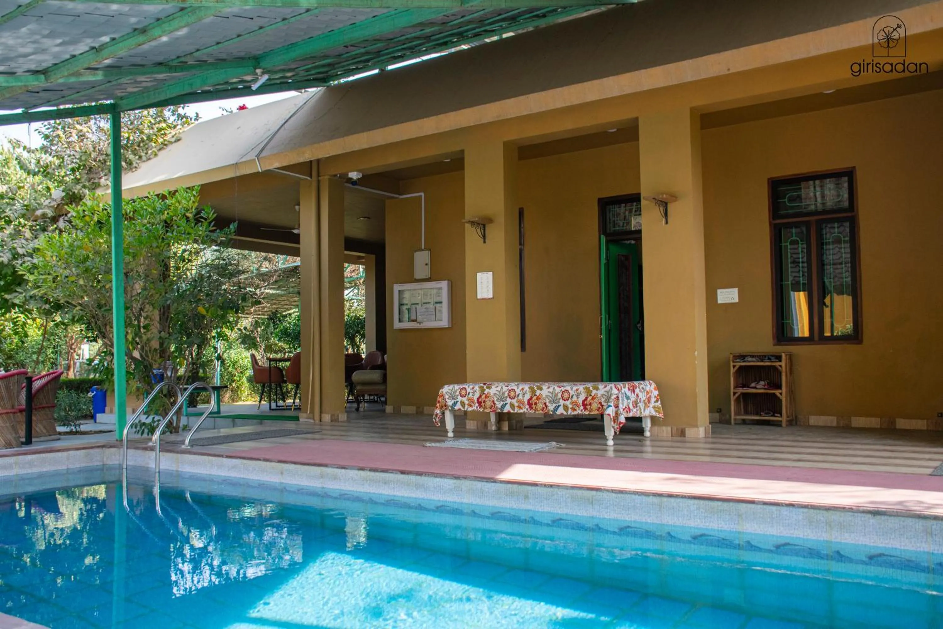 Pool view in GiriSadan Organic Retreat & Experiences