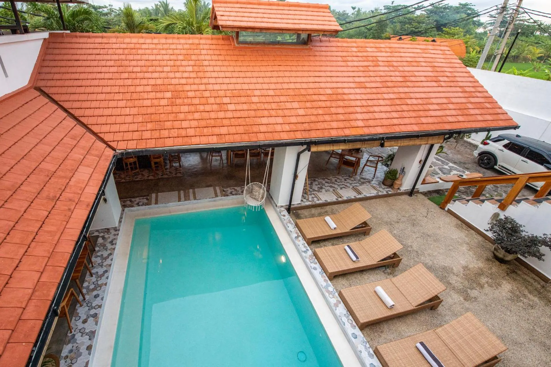 Balcony/Terrace in Keramas Moonlight Villa