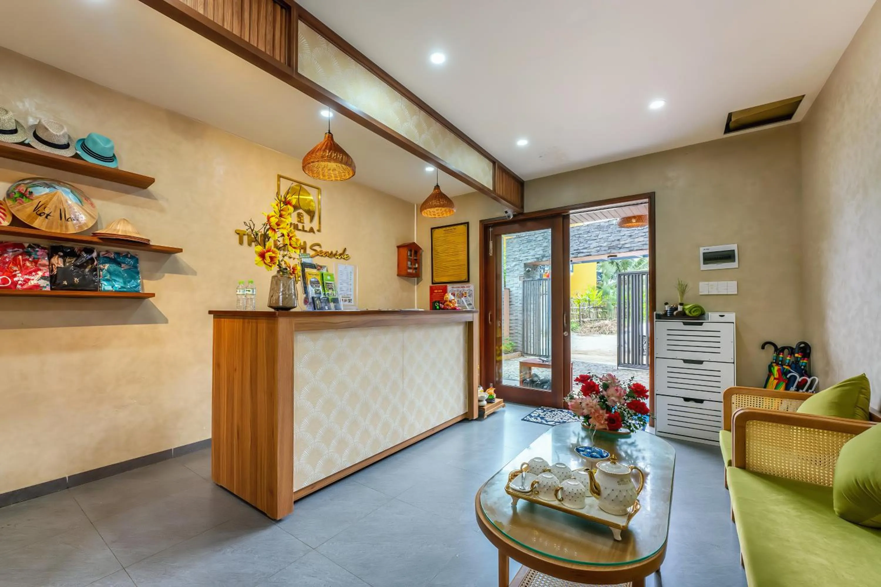 Lobby or reception in The Linh Seaside Villa Hoi An
