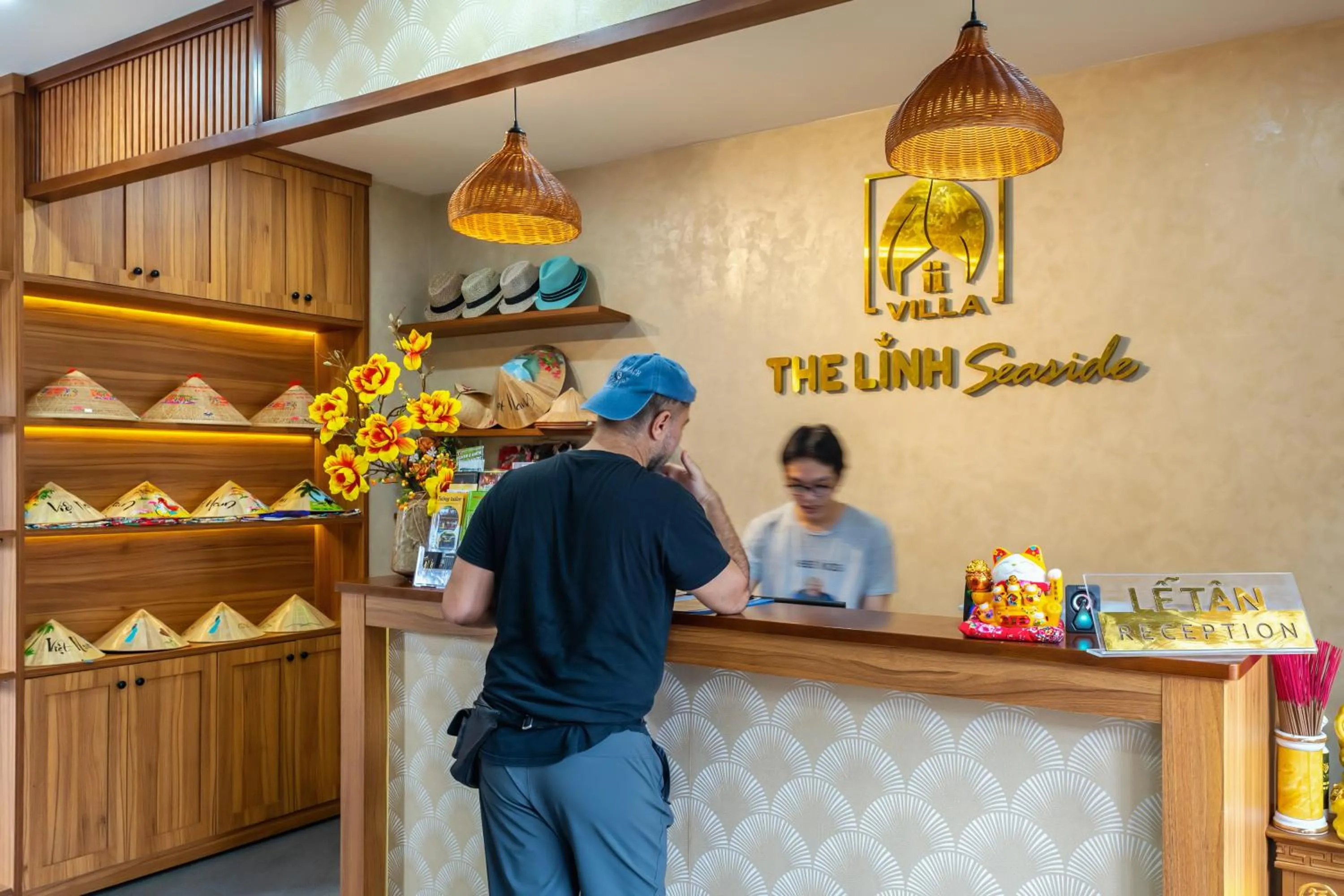 Lobby or reception in The Linh Seaside Villa Hoi An