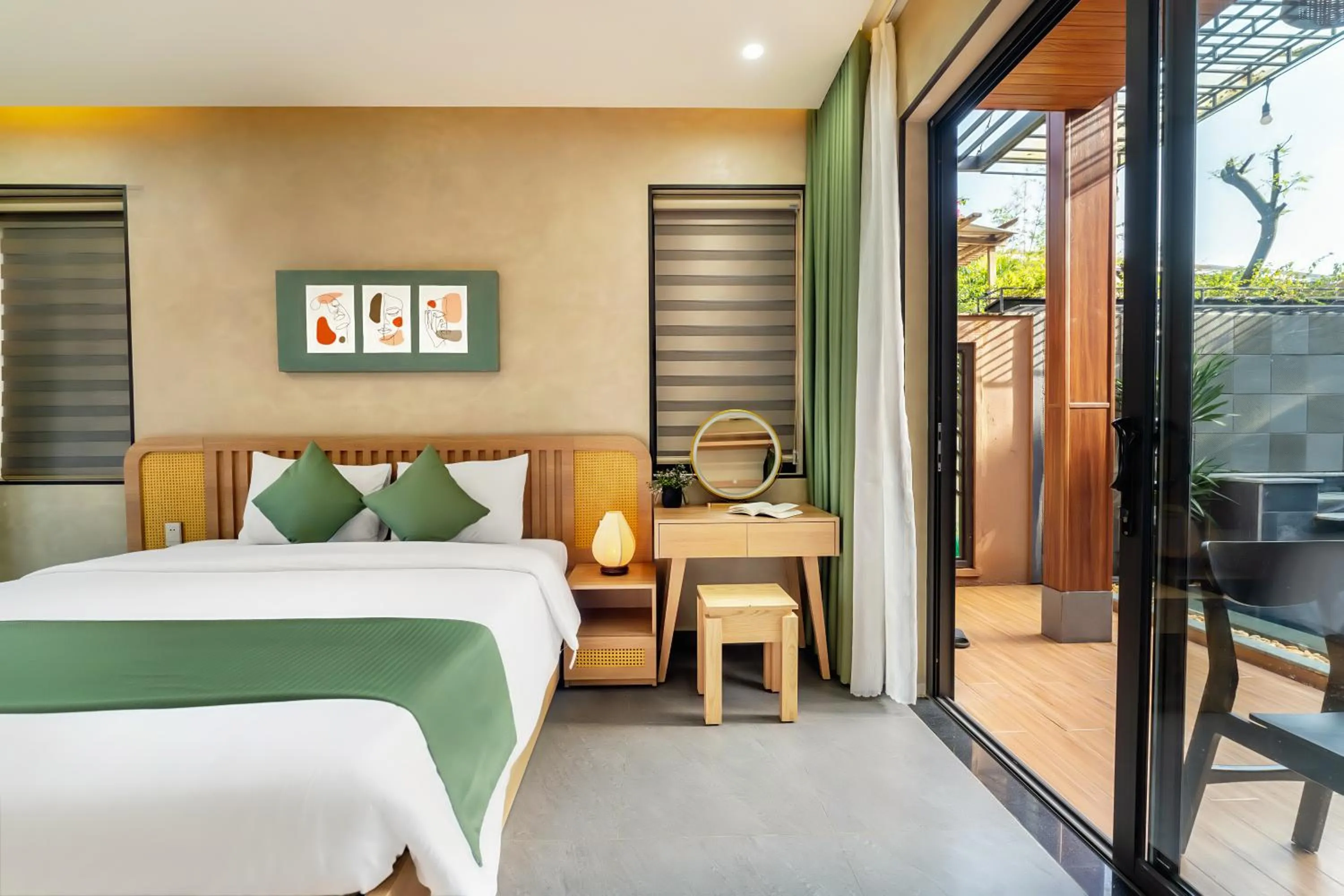 Bedroom, Bed in The Linh Seaside Villa Hoi An