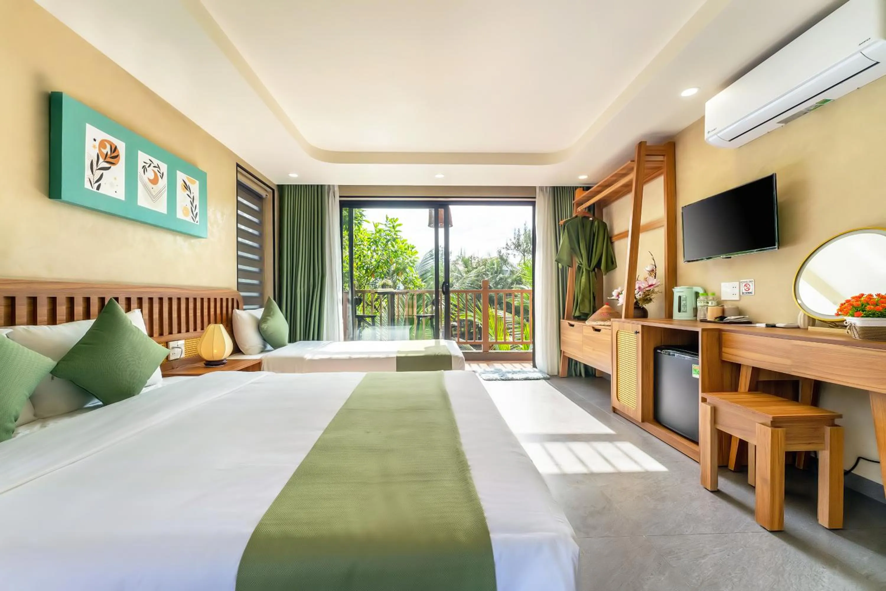 Bedroom, Bed in The Linh Seaside Villa Hoi An