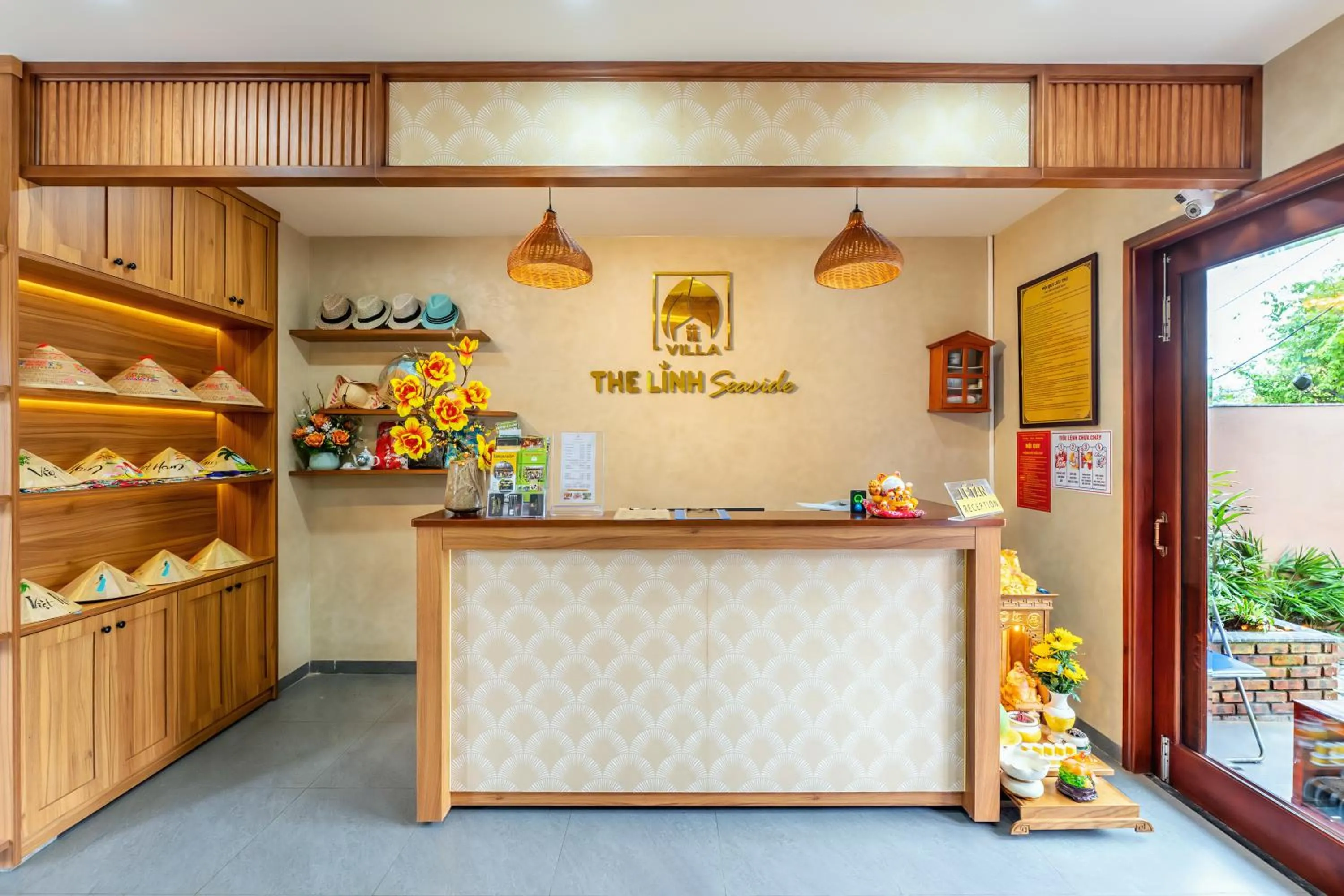 Lobby or reception in The Linh Seaside Villa Hoi An