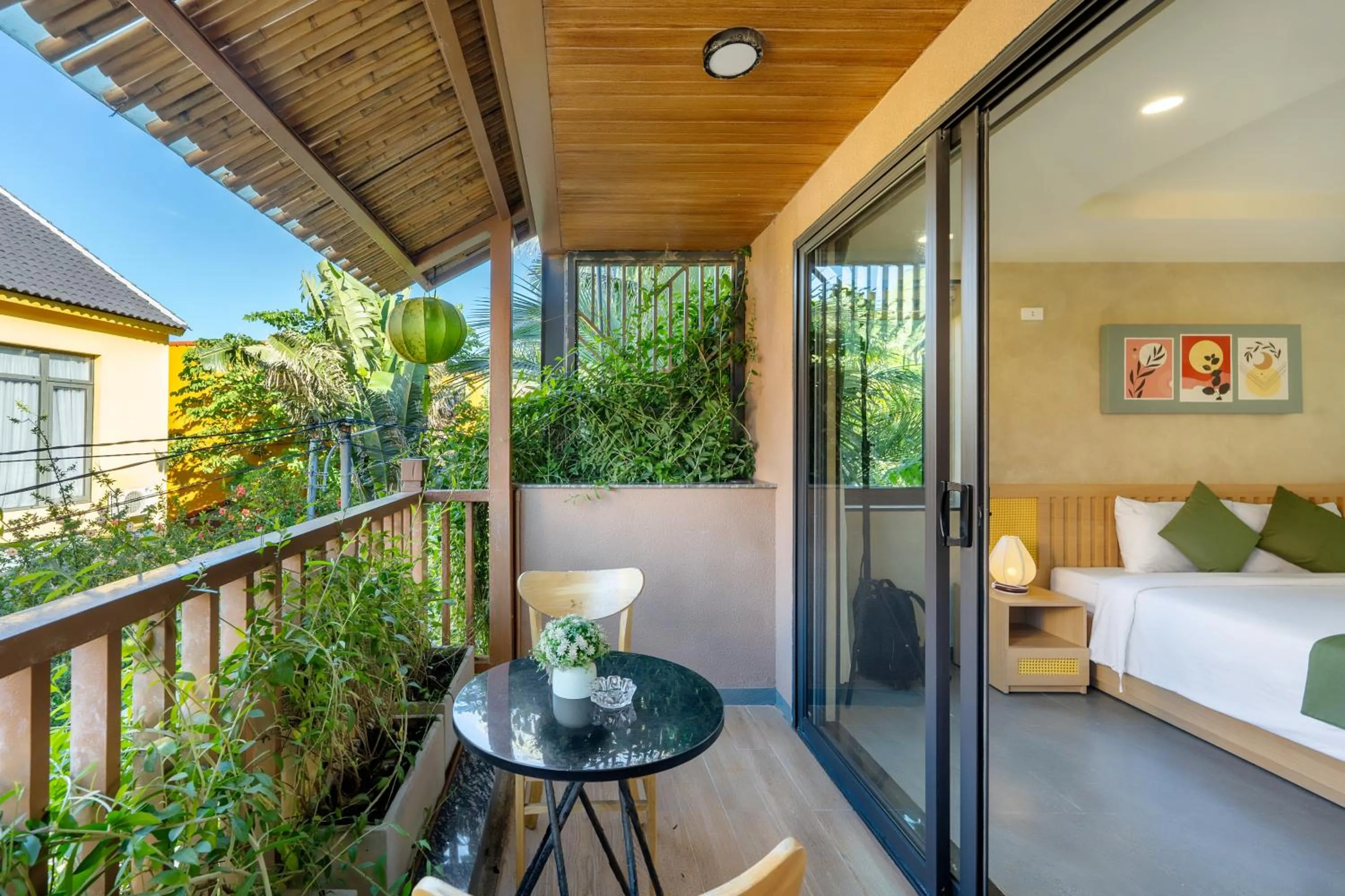 Balcony/Terrace, Bed in The Linh Seaside Villa Hoi An