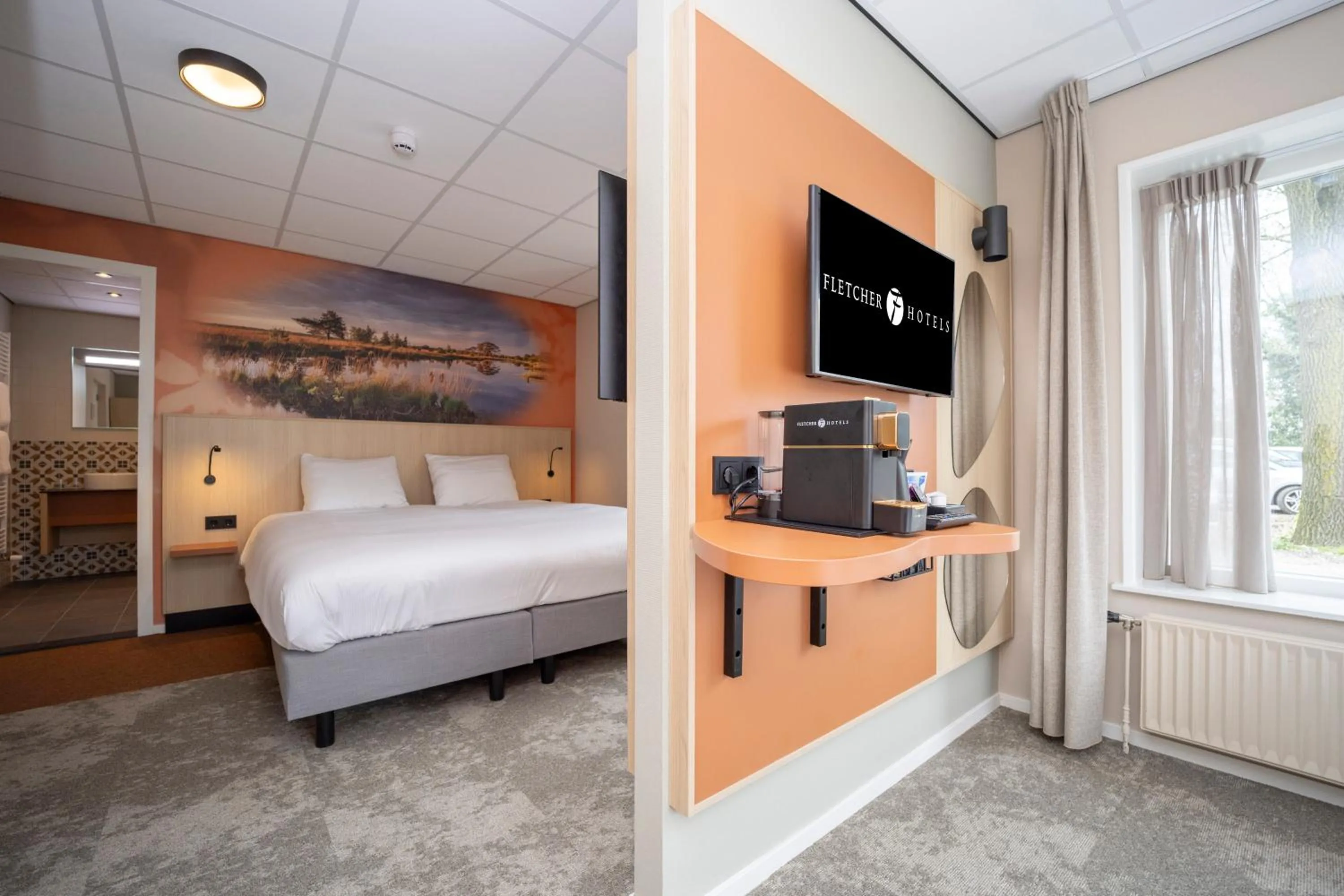 TV and multimedia, Bed in Fletcher Hotel-Restaurant de Borken