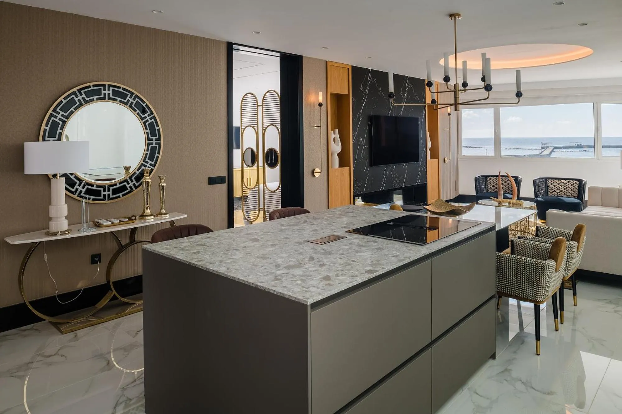 Kitchen or kitchenette in Blue Marina Suites - Boutique Apartments