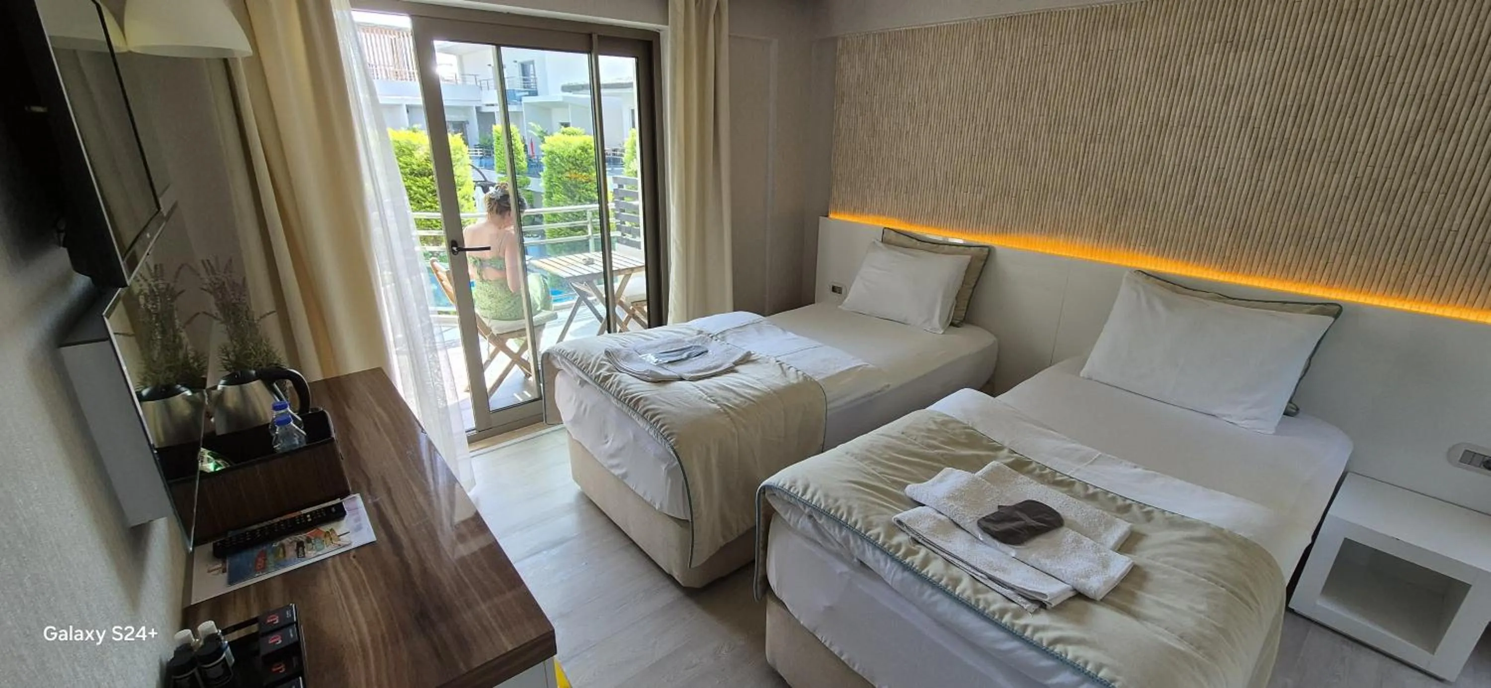 Bed in The D Hotel Çeşme Resort