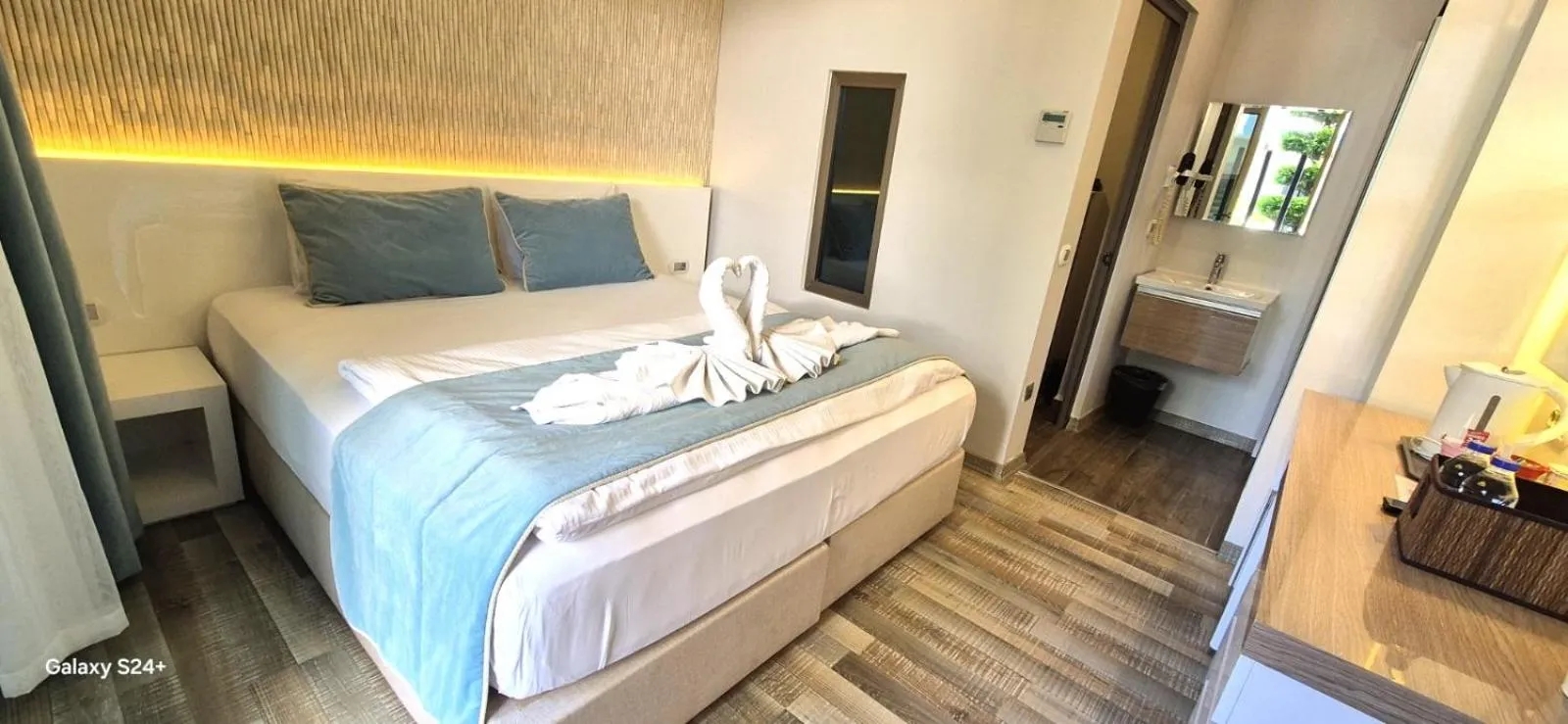 Bed in The D Hotel Çeşme Resort