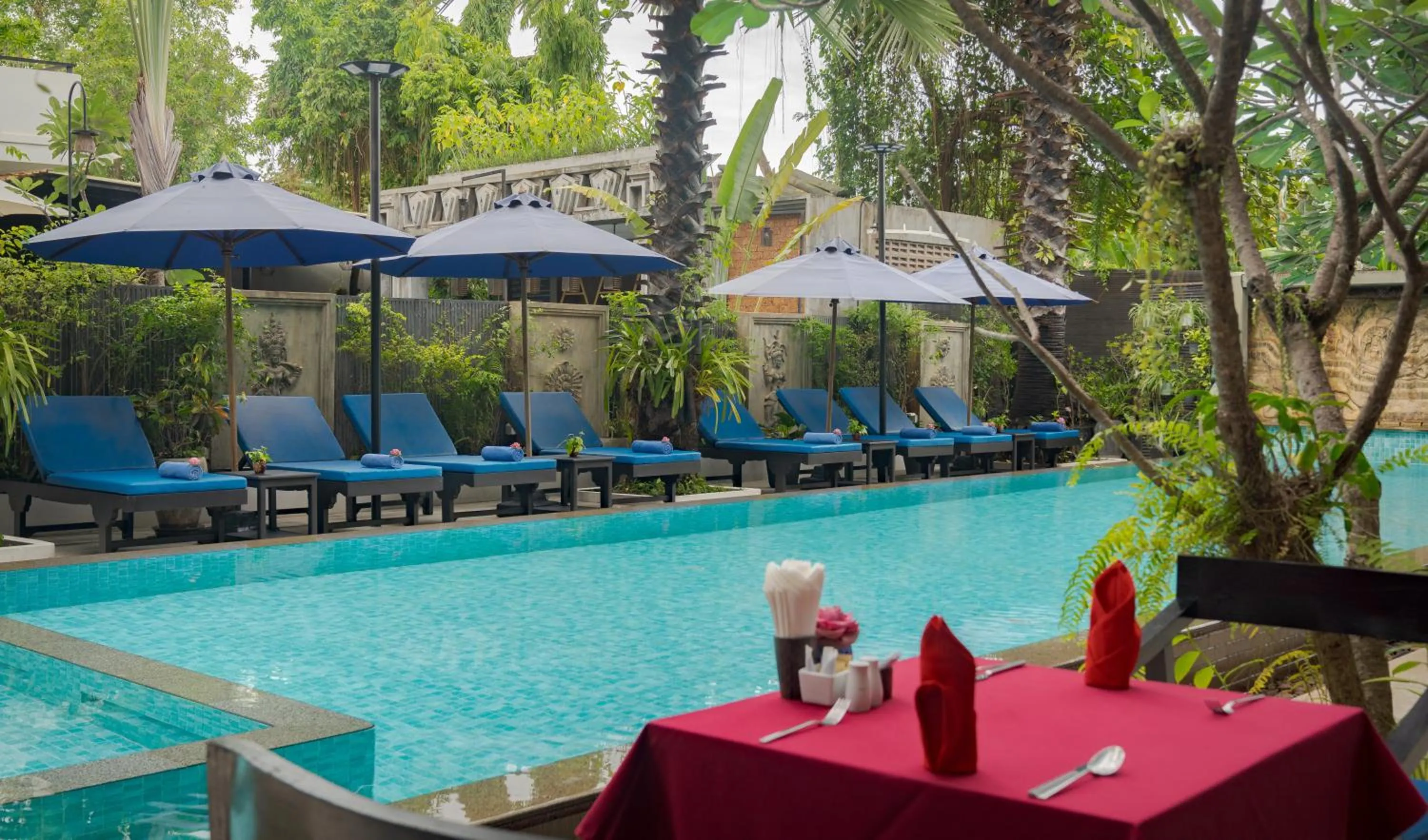 Pool view in Khmer Mansion Boutique Hotel