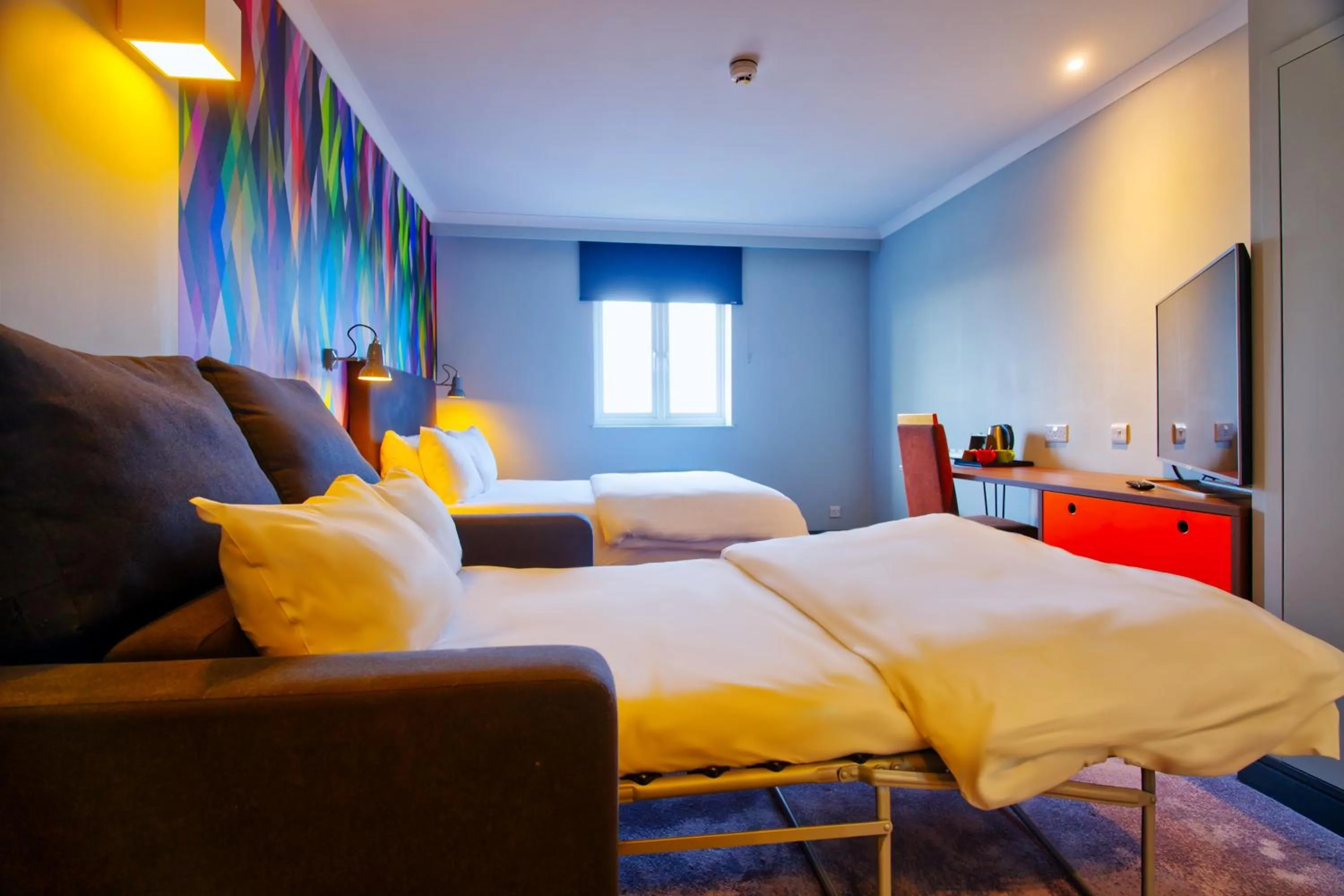 Bedroom, Bed in Village Hotel Manchester Hyde