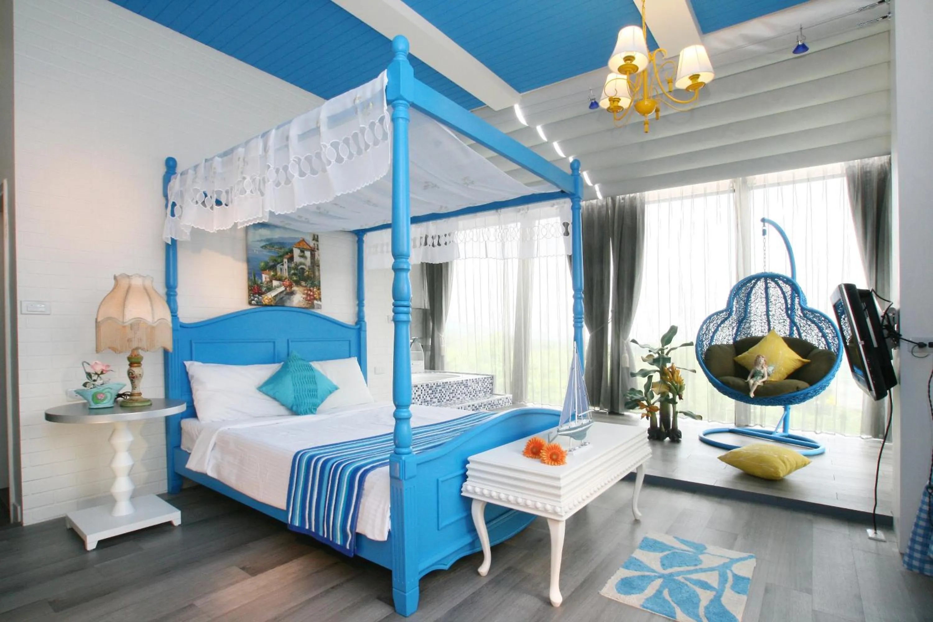 Photo of the whole room, Bed in Hao Wang Jiao House