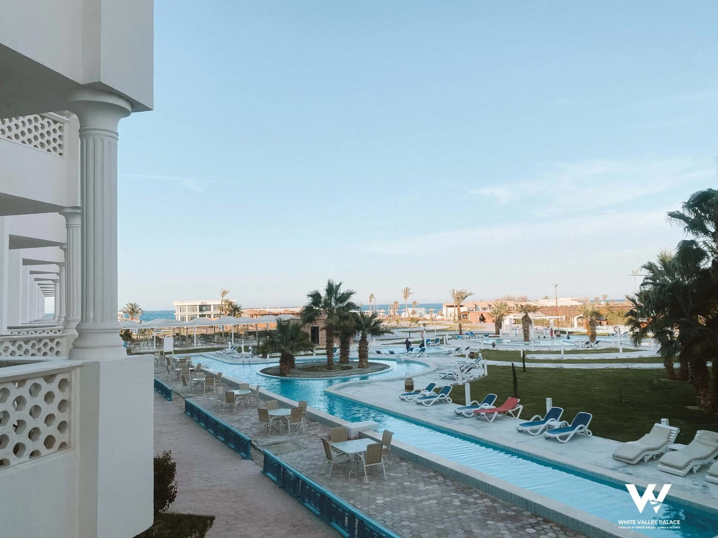 Pool view in White Valley Palace