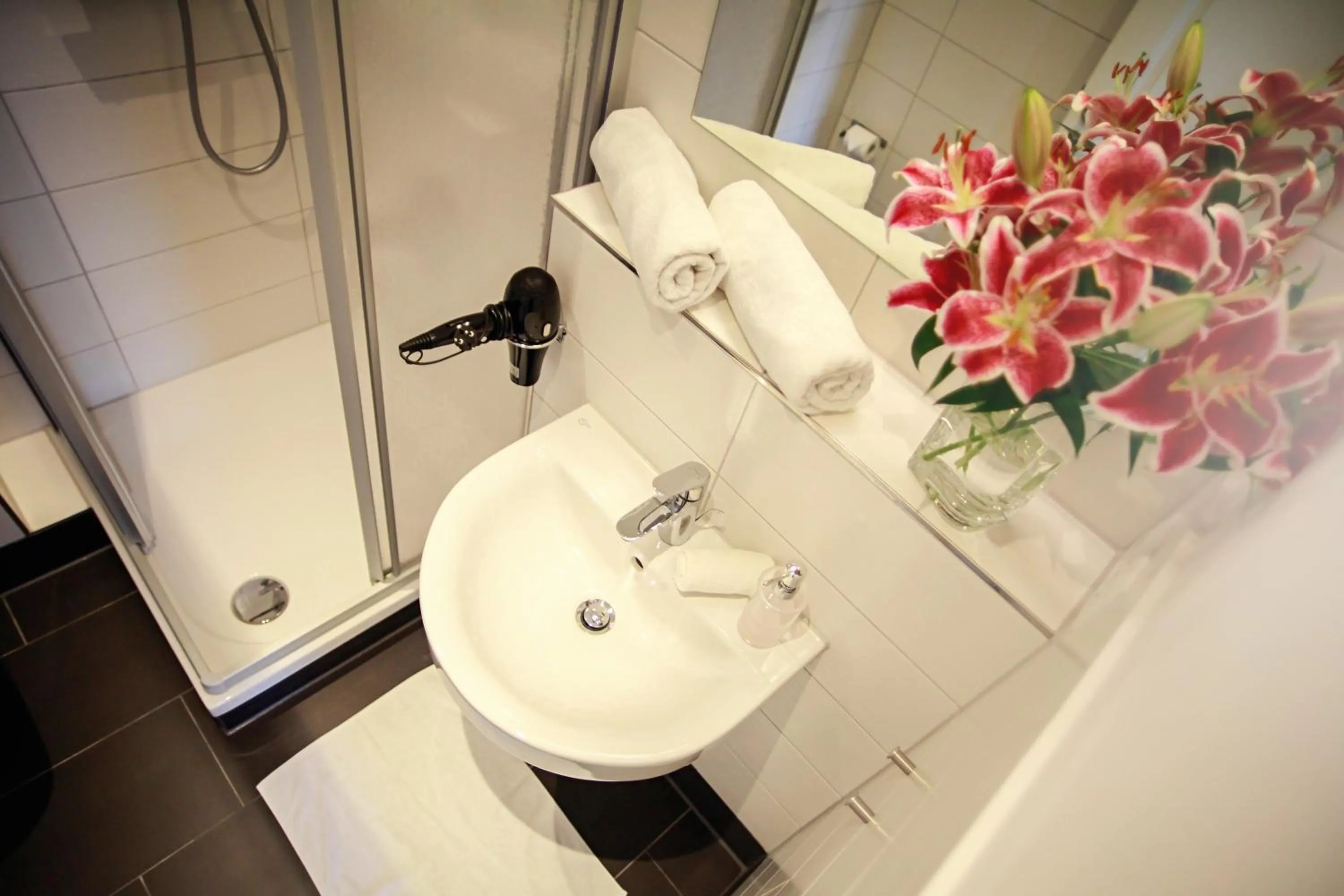 Shower in Hentschels Apartments