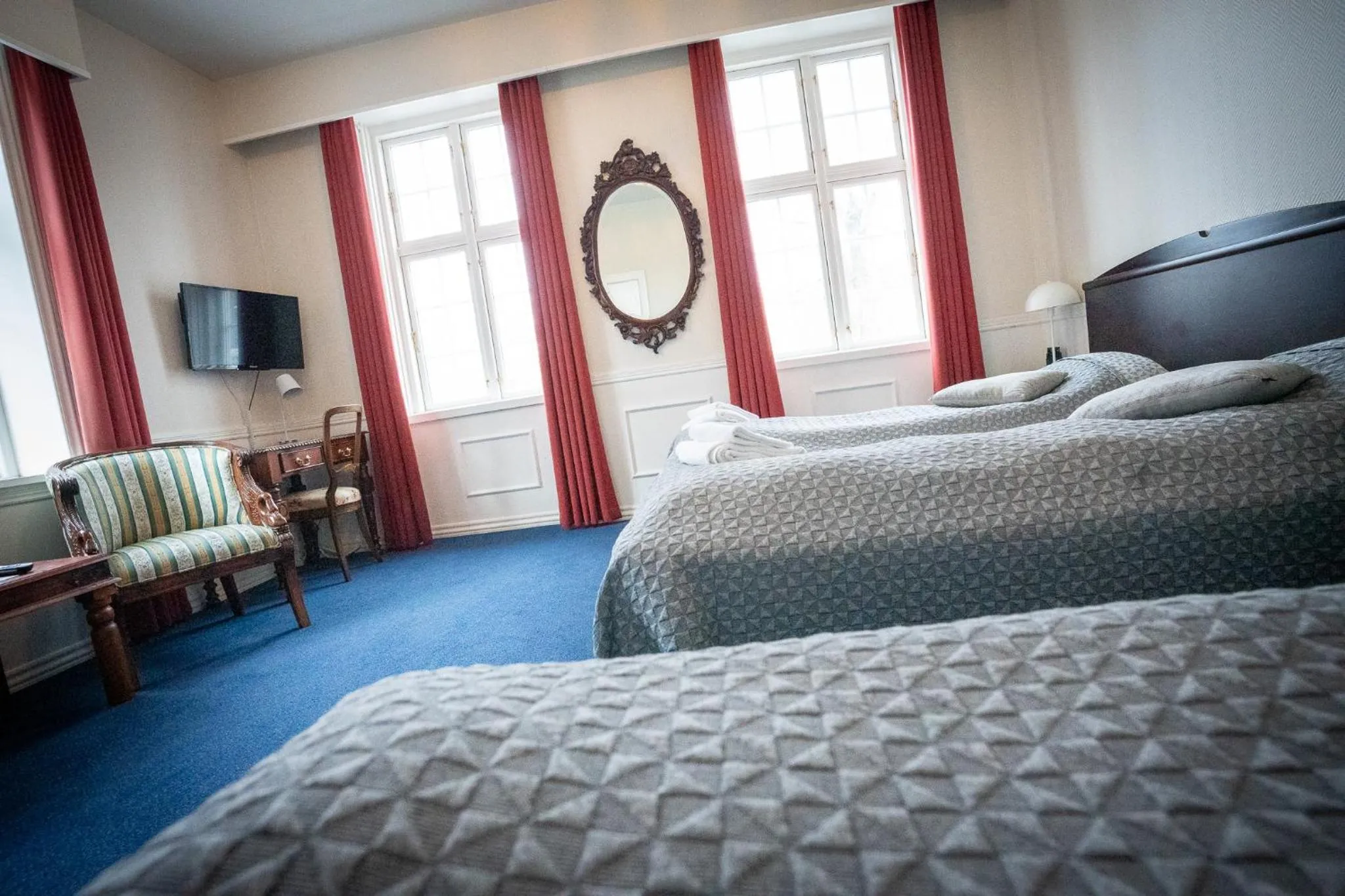 Bed in Frederiksværk Hotel