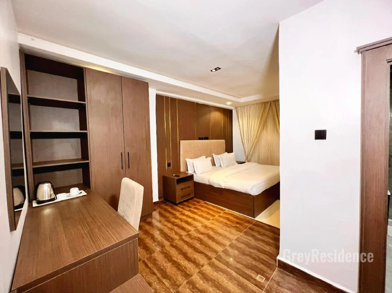 Bed in Grey Residence