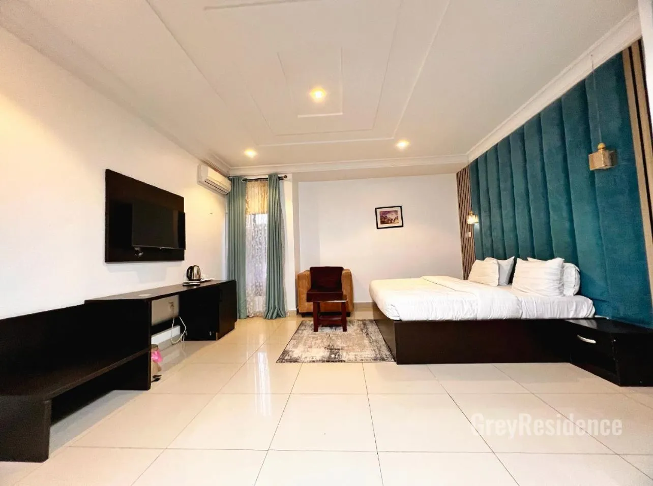 Bed in Grey Residence