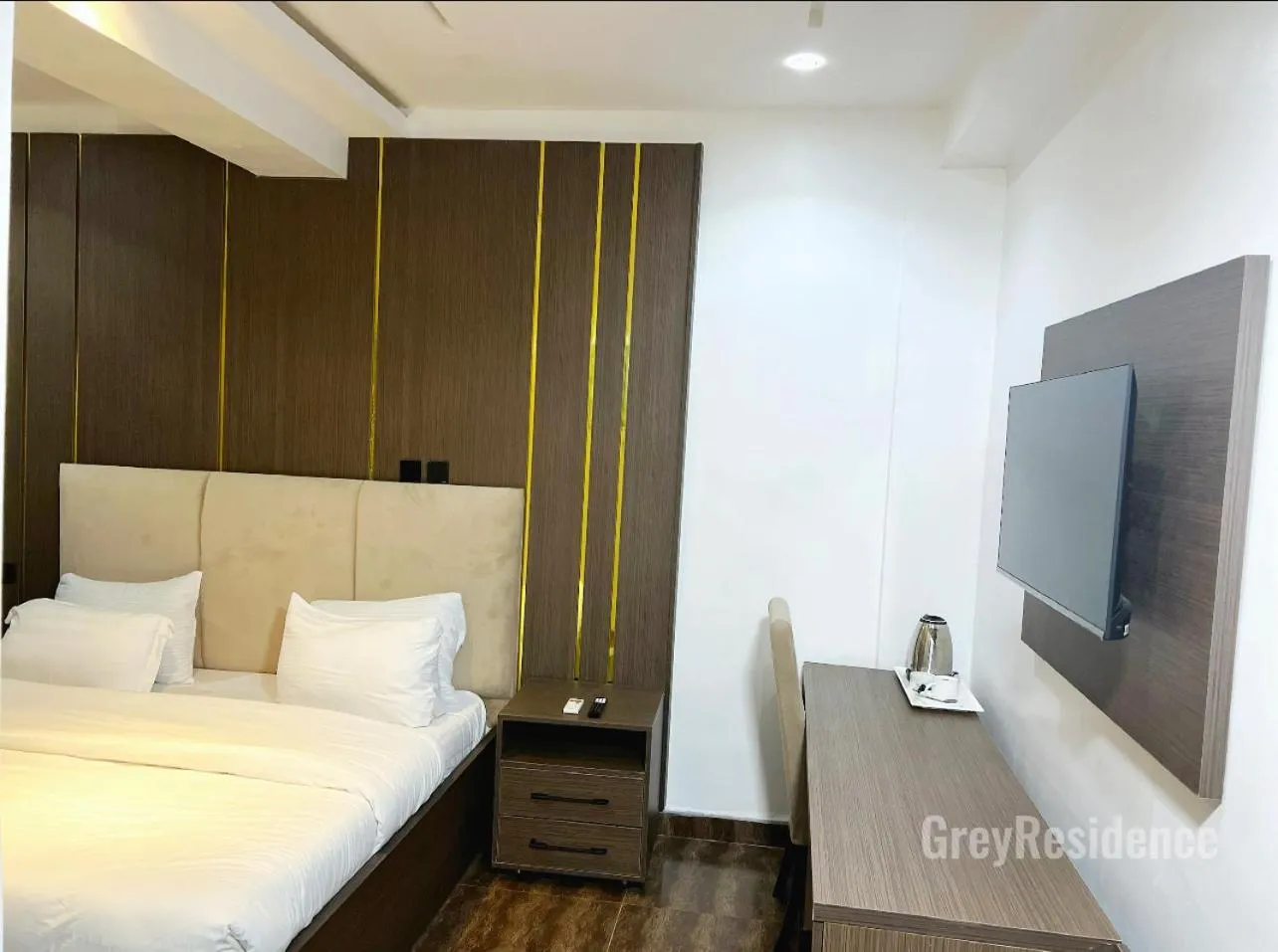 Bed in Grey Residence