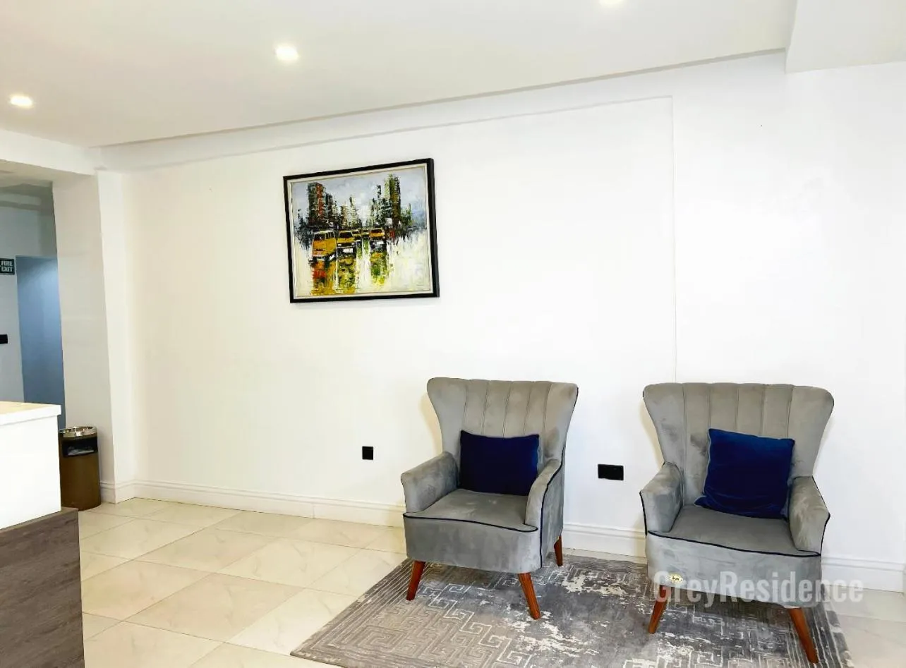 Seating area in Grey Residence