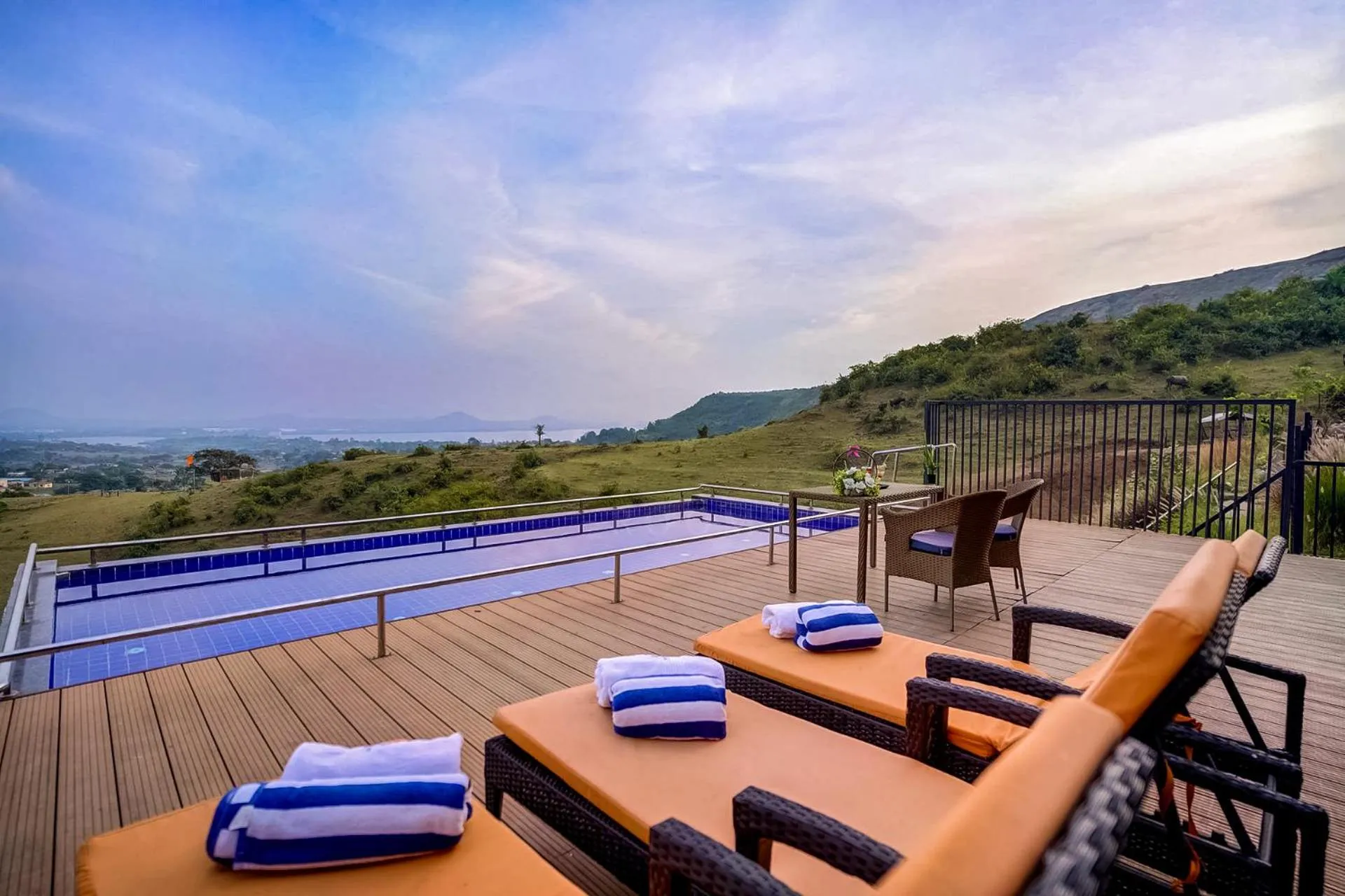 Pool view in Wabi Sabi Resort, Igatpuri