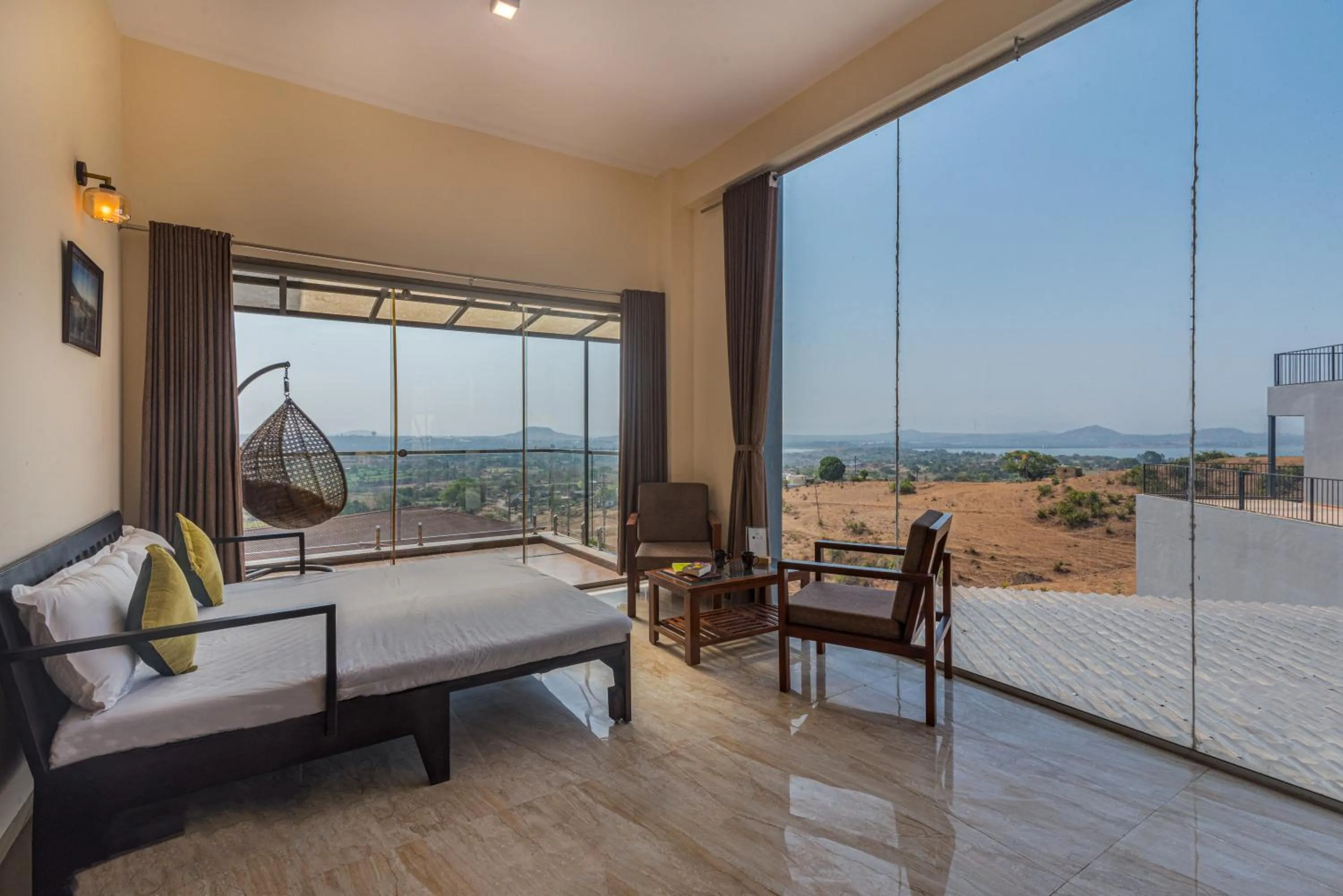 Bed in Wabi Sabi Resort, Igatpuri