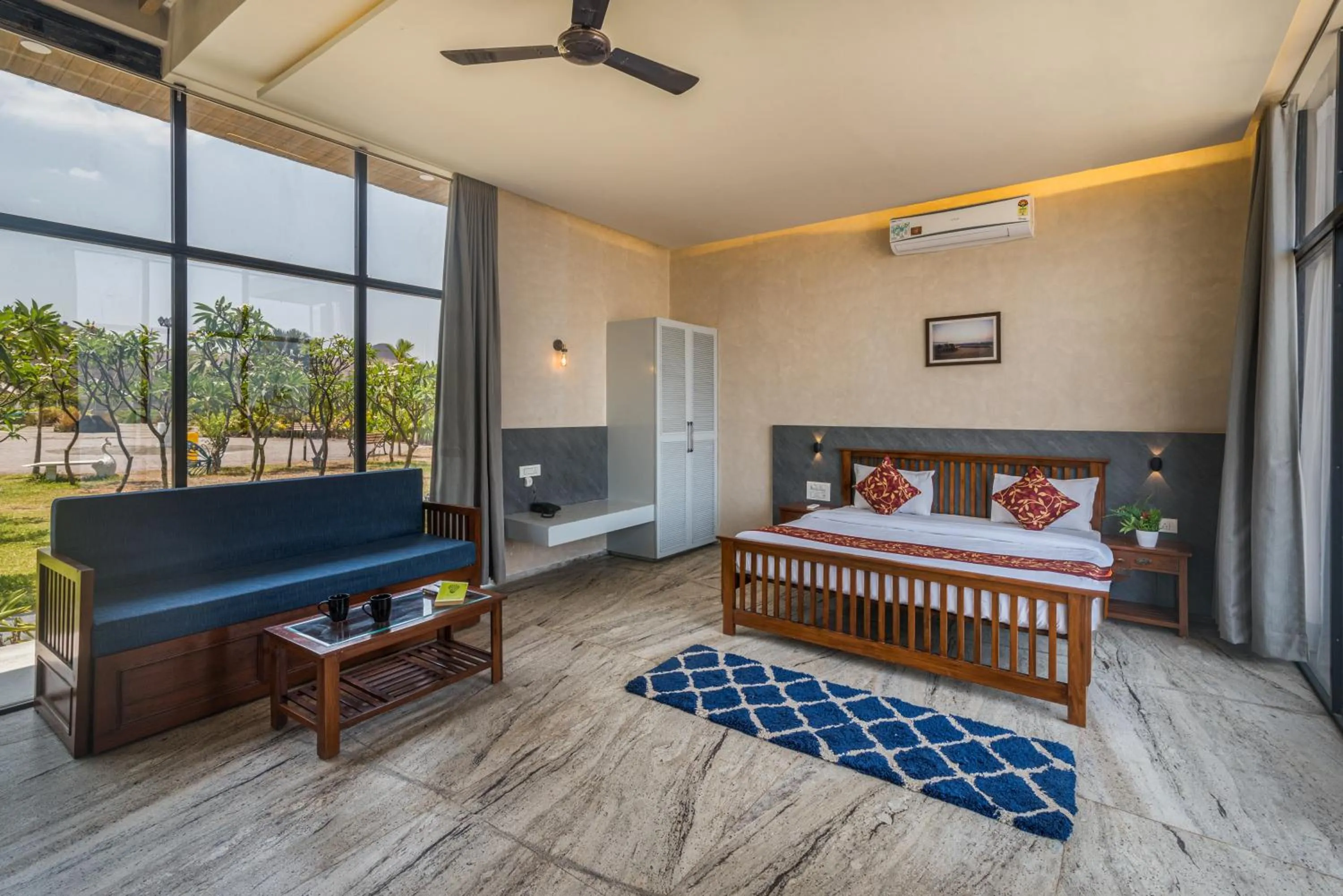 Living room, Bed in Wabi Sabi Resort, Igatpuri