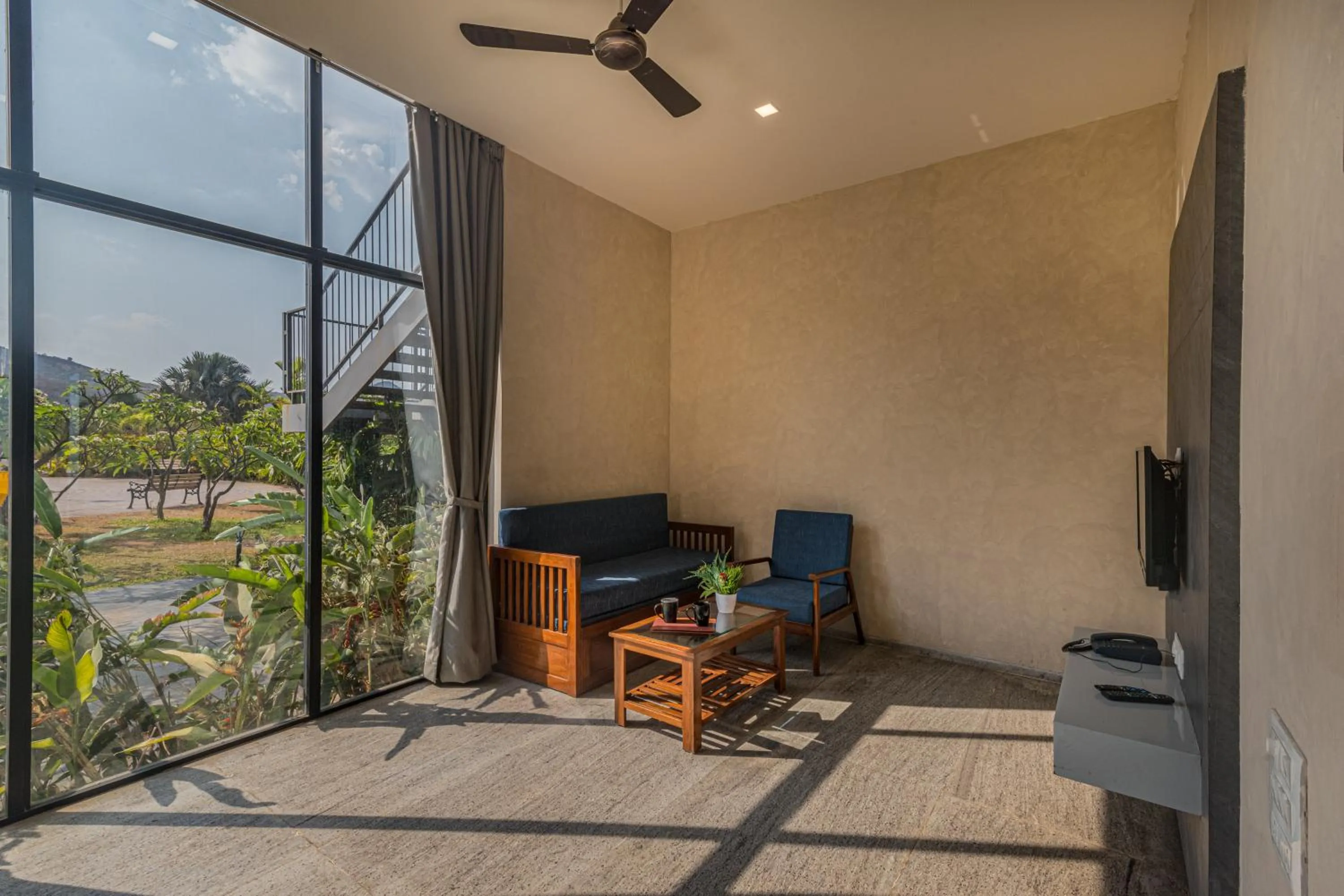 Living room in Wabi Sabi Resort, Igatpuri