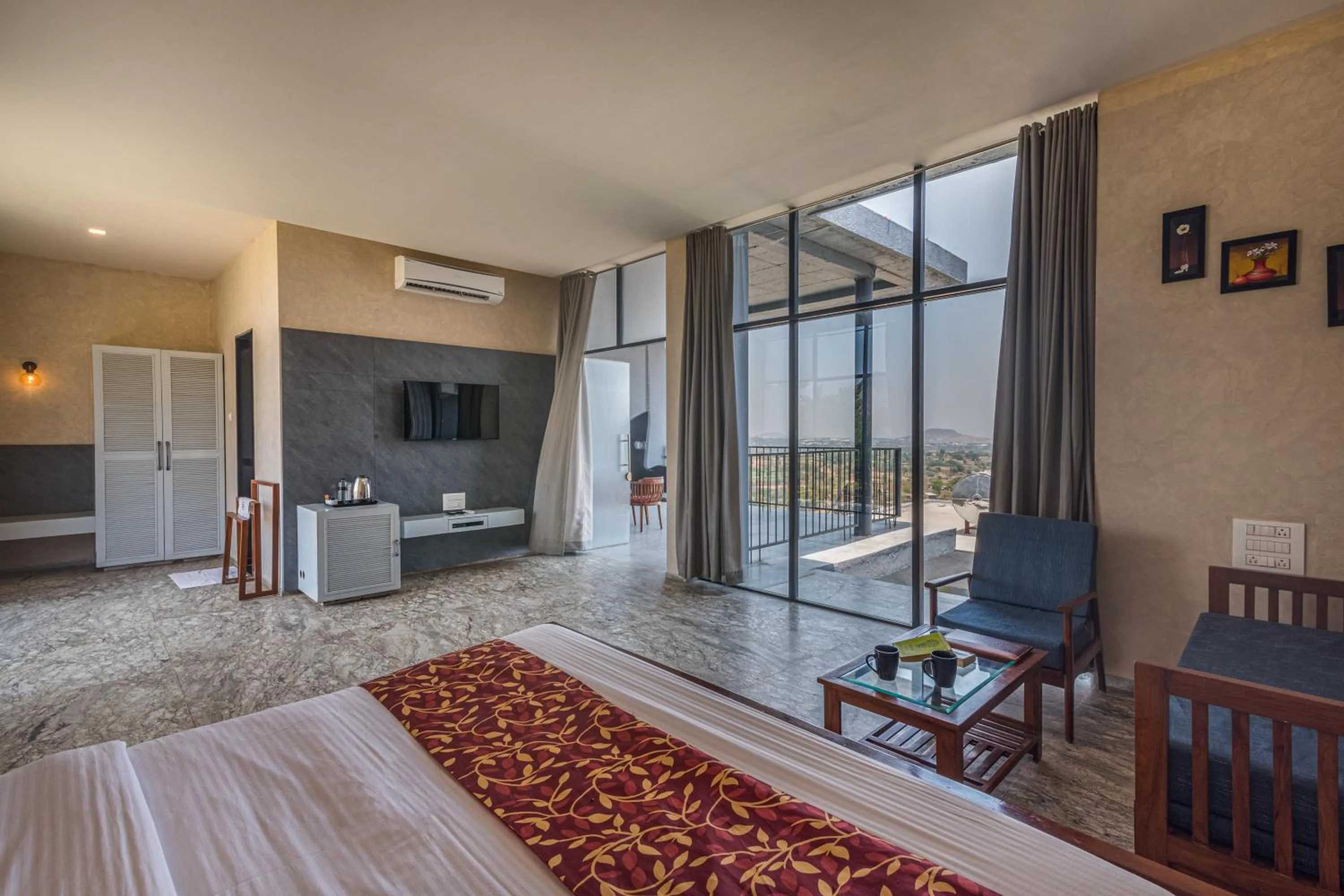 Bedroom, Bed in Wabi Sabi Resort, Igatpuri