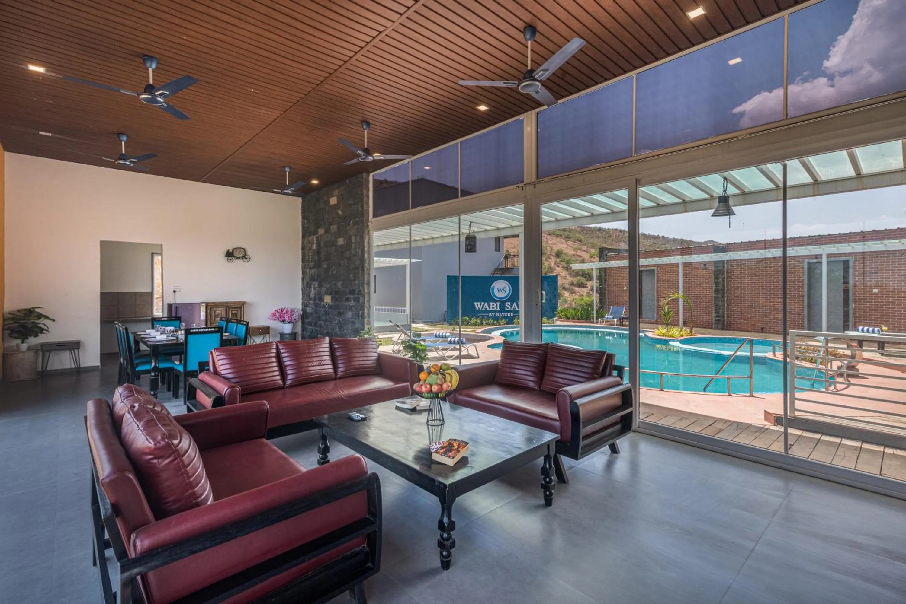 Living room in Wabi Sabi Resort, Igatpuri