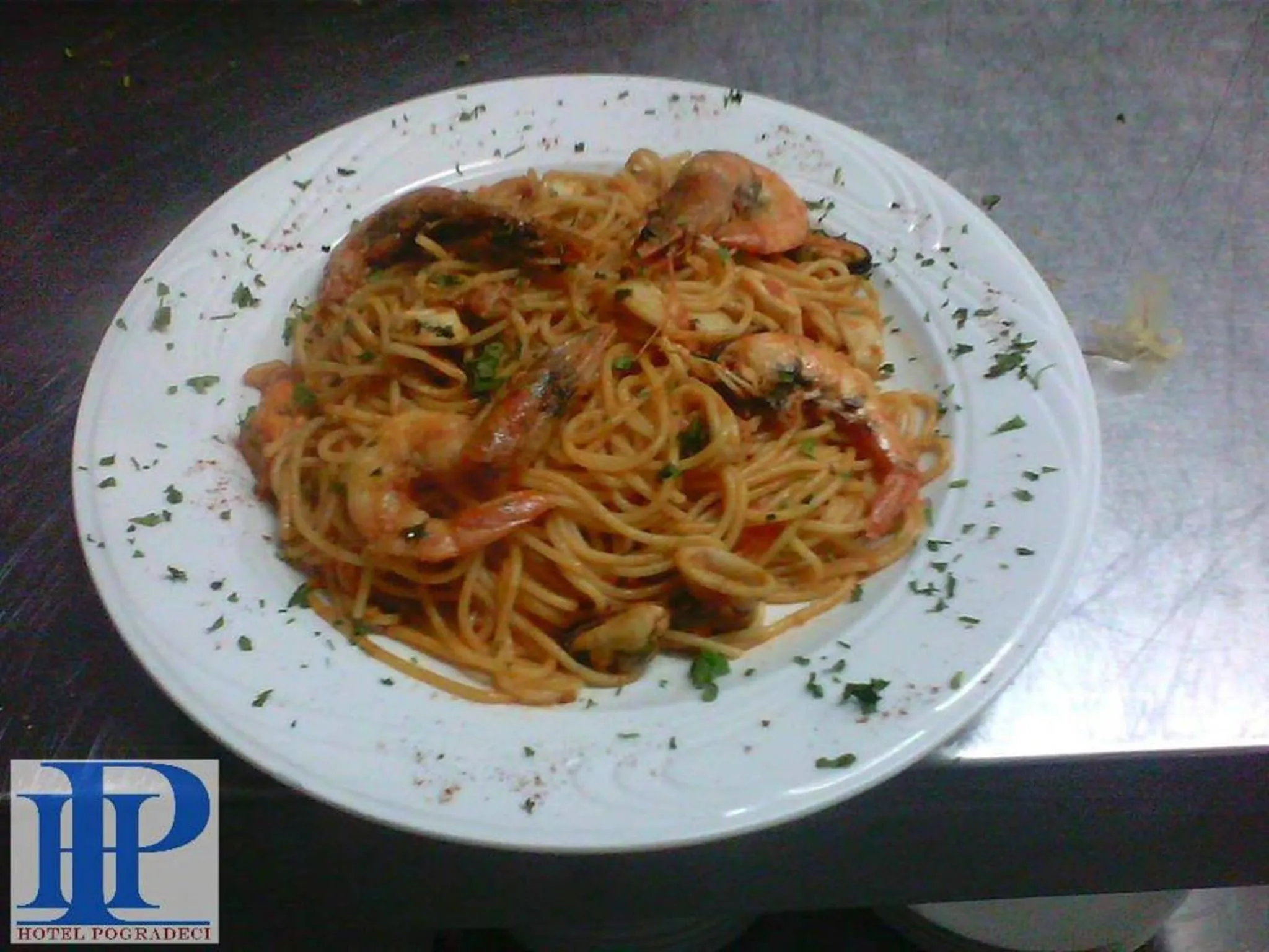 Kitchen or kitchenette in Hotel Pogradeci