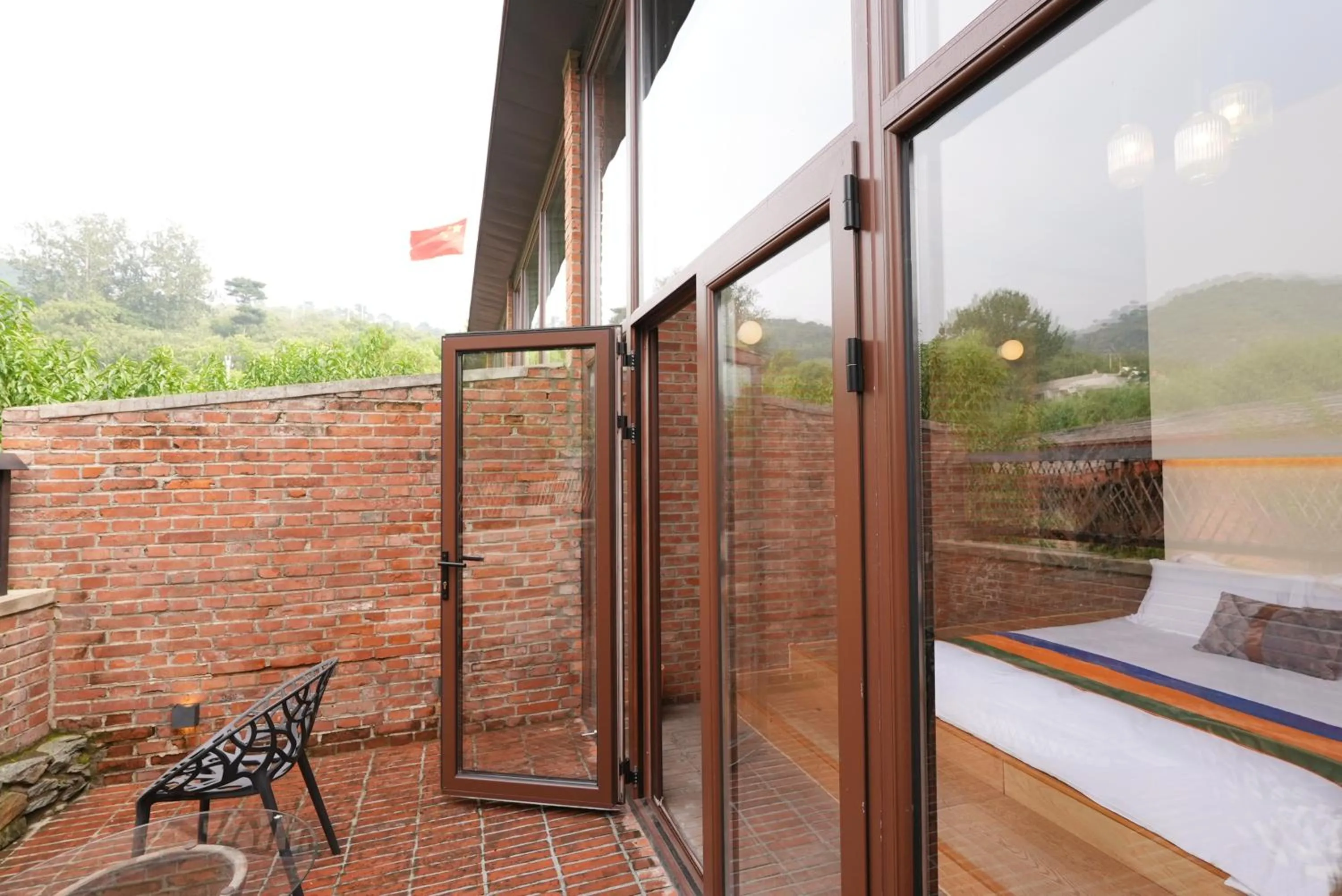 Natural landscape in Brickyard Retreat at Mutianyu Great Wall Adjoin to Mutianyu Great Wall - Room with the View of Great Wall - Jacuzzi with the View of Great Wall - Vehicle Shuttle Service - International Catering - SPA& Nail Beauty Facilities