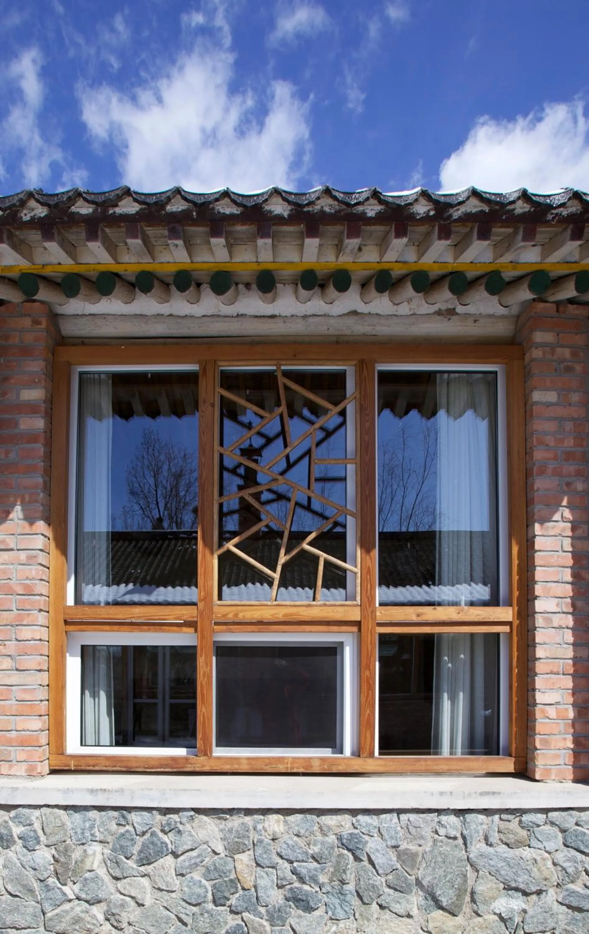 Facade/entrance in Brickyard Retreat at Mutianyu Great Wall Adjoin to Mutianyu Great Wall - Room with the View of Great Wall - Jacuzzi with the View of Great Wall - Vehicle Shuttle Service - International Catering - SPA& Nail Beauty Facilities