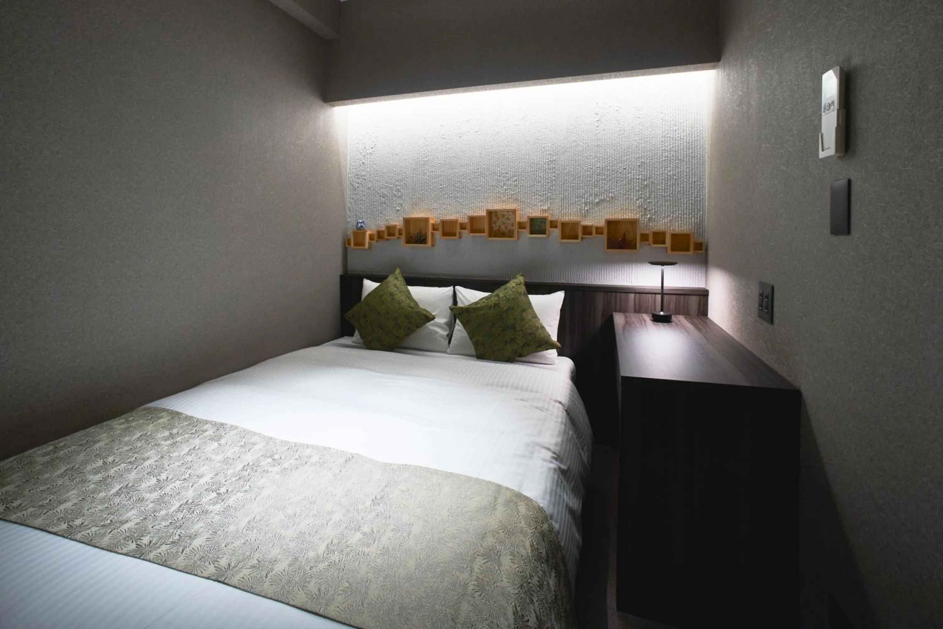 Bed in SAKE Bar Hotel Asakusa