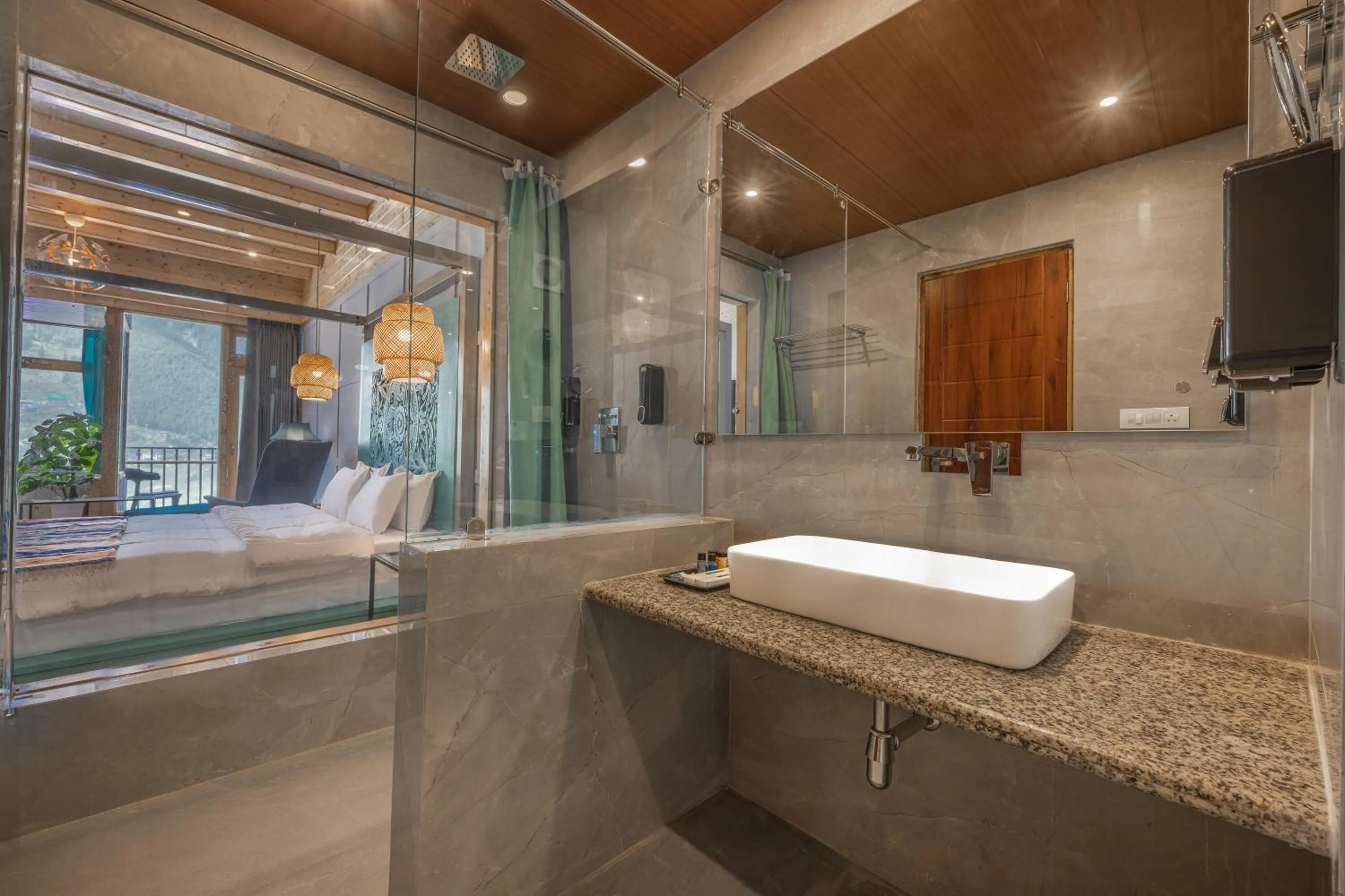 Bathroom in Echor Himalayan Heights Luxe Resort & Spa, Manali