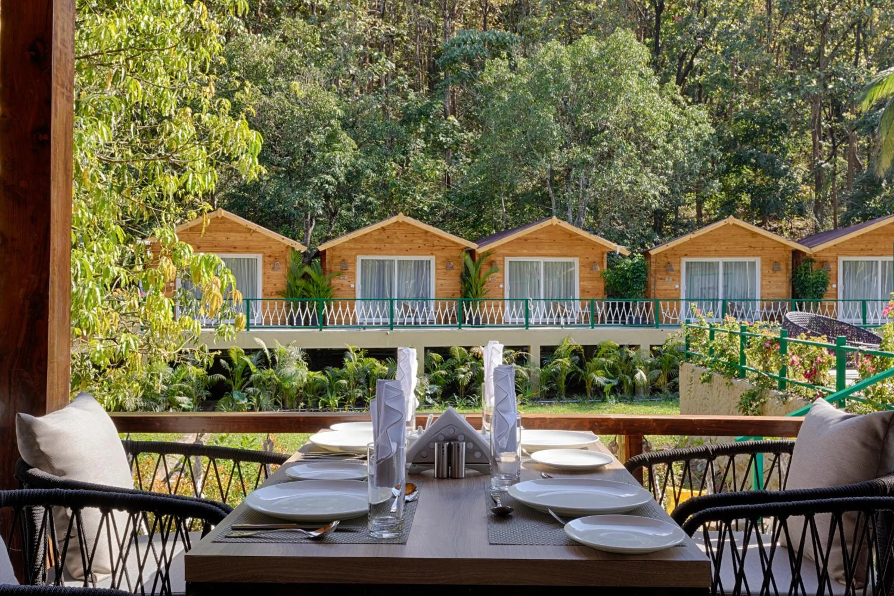 Dining area in Stone Wood Premier Dandeli