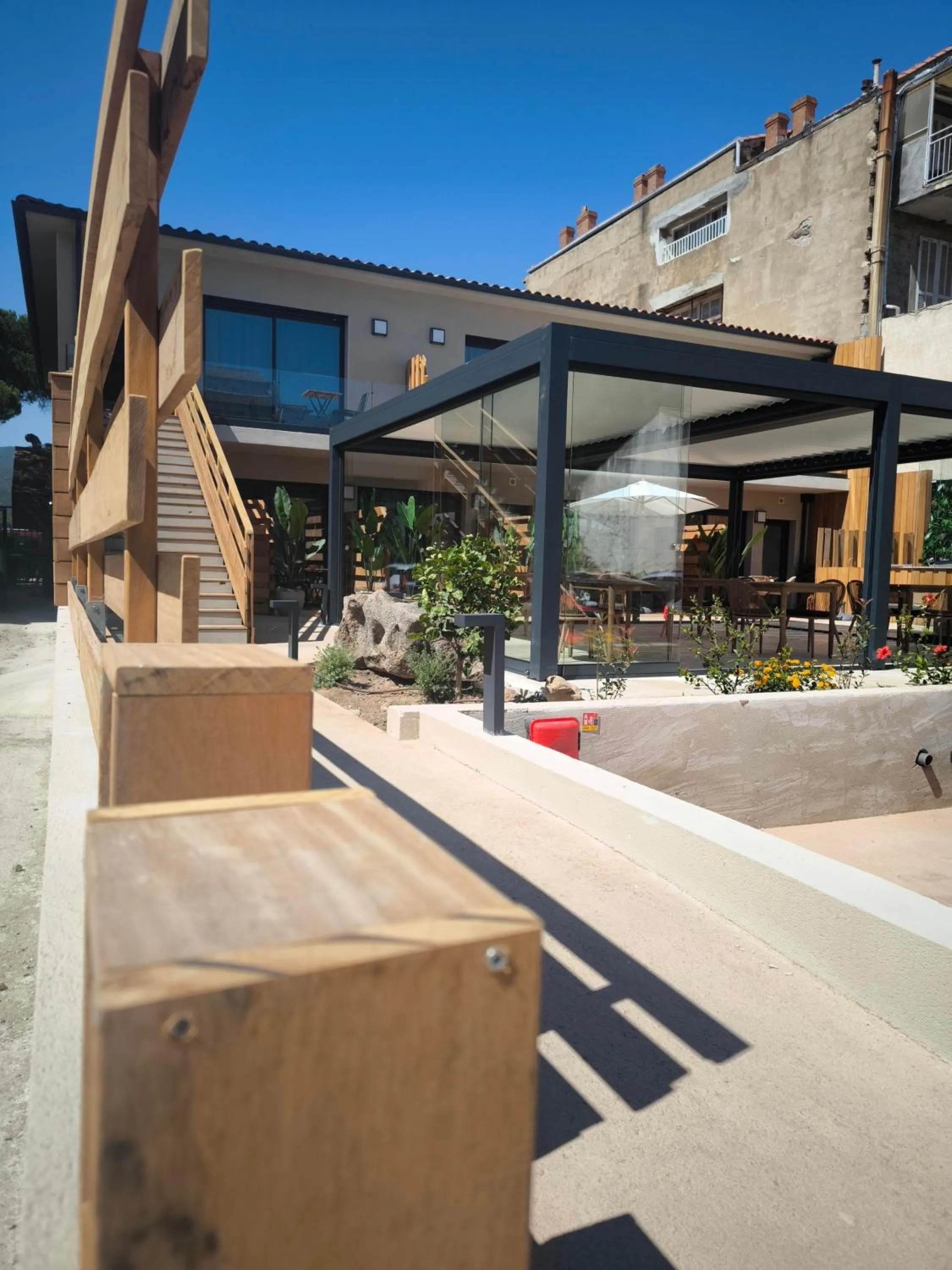 Patio in Hôtel A Stretta