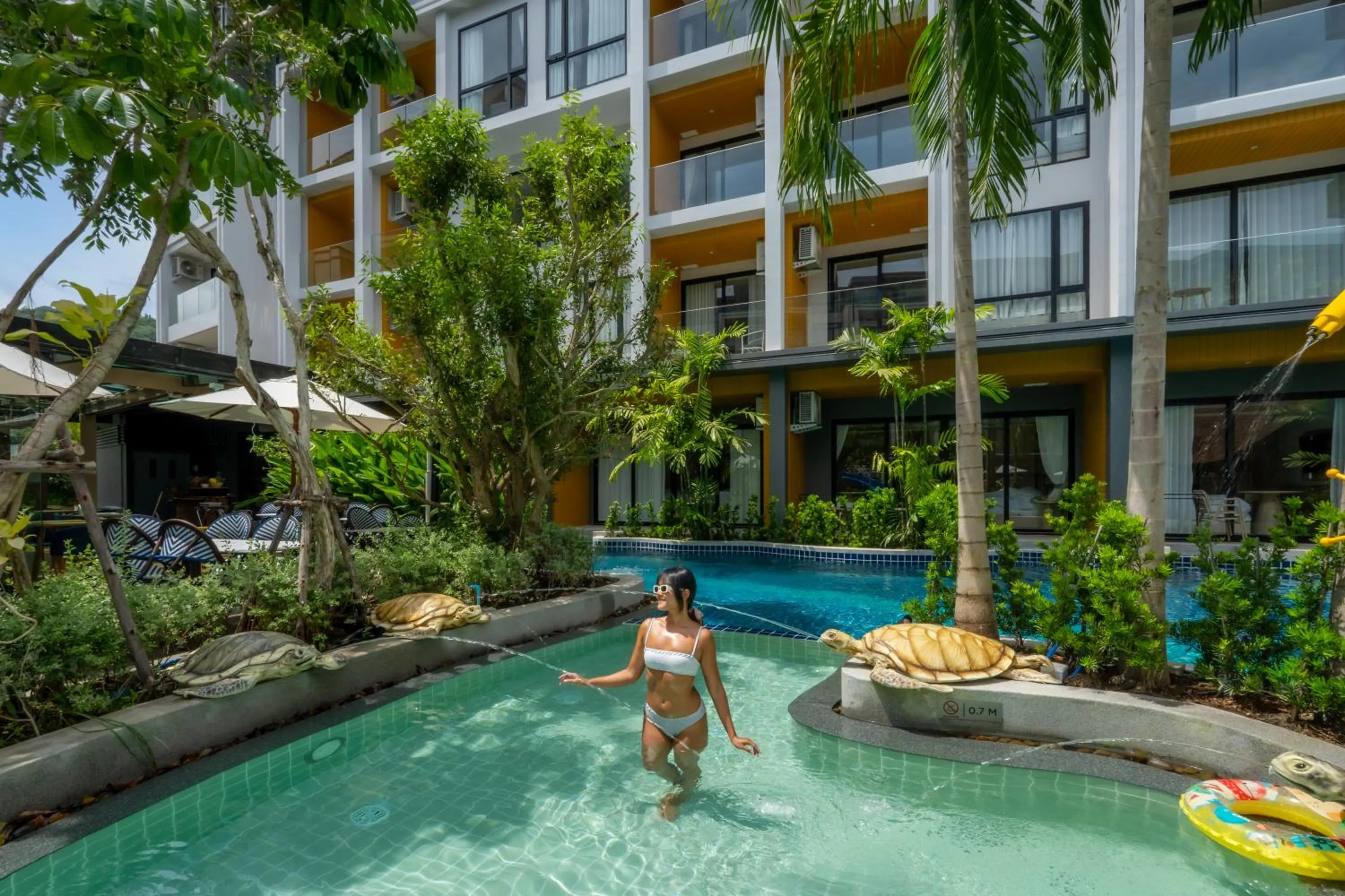 Pool view in Wyndham Garden Naithon Phuket