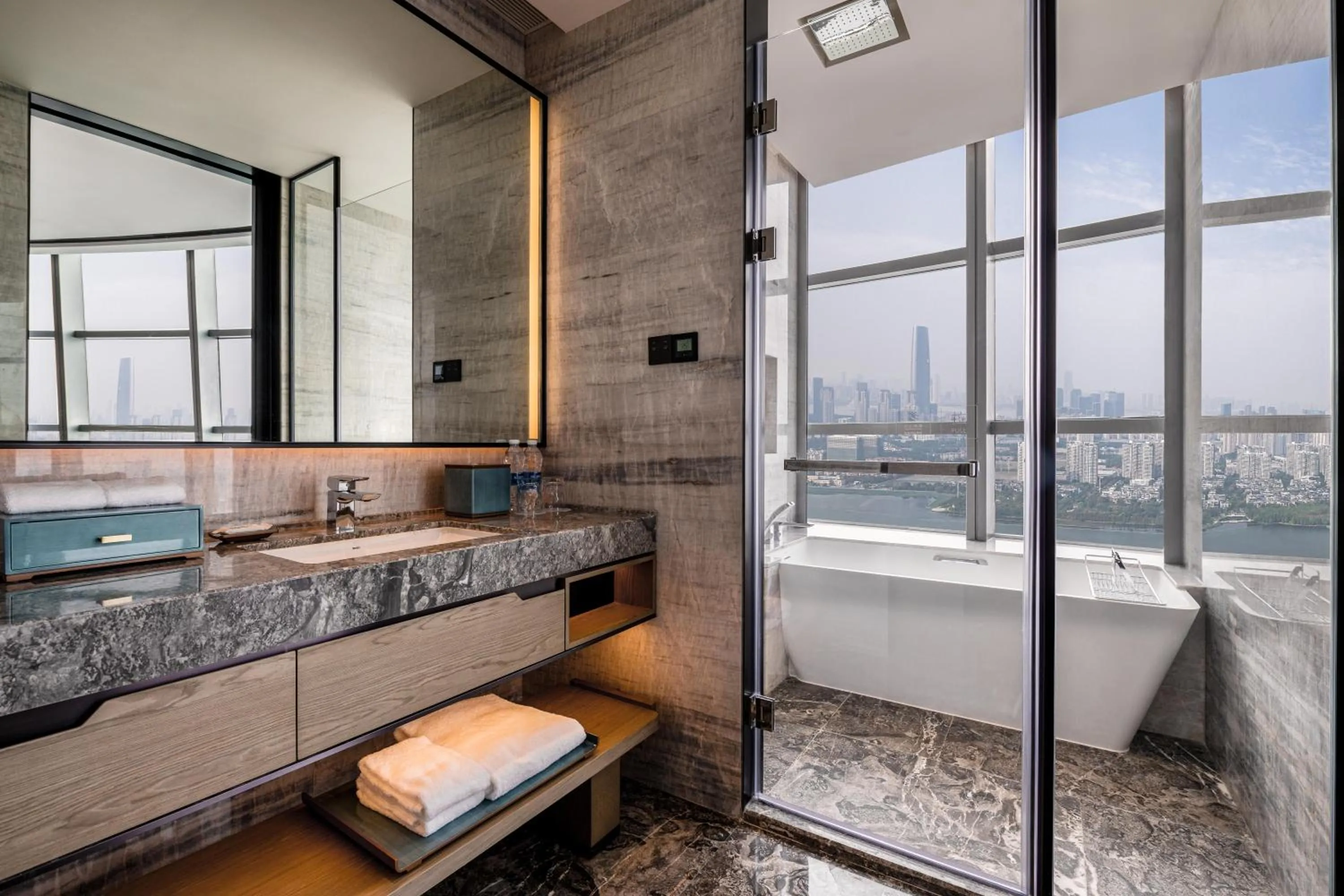 Bathroom in Wuhan Marriott Hotel Wuchang