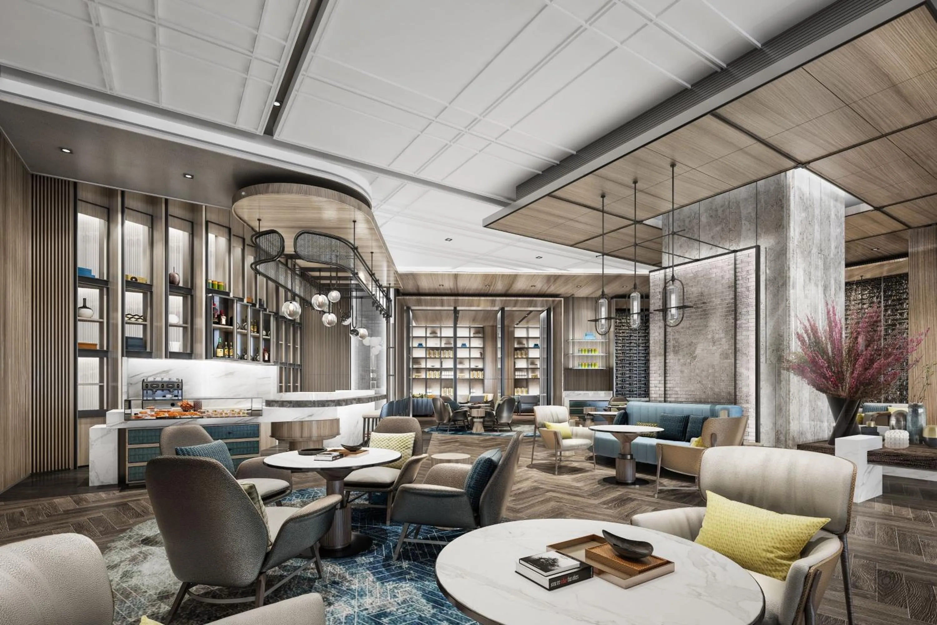 Lounge or bar in Wuhan Marriott Hotel Wuchang