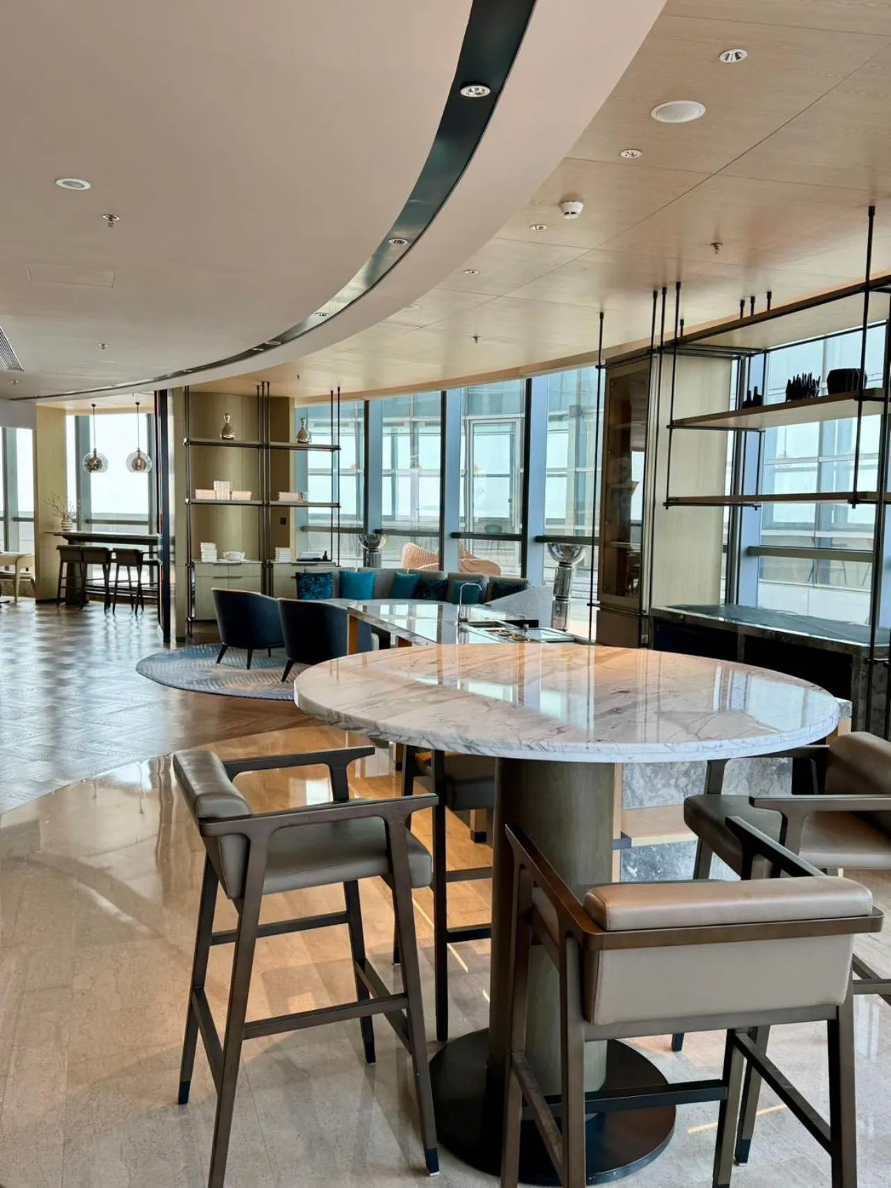 Dining area in Wuhan Marriott Hotel Wuchang