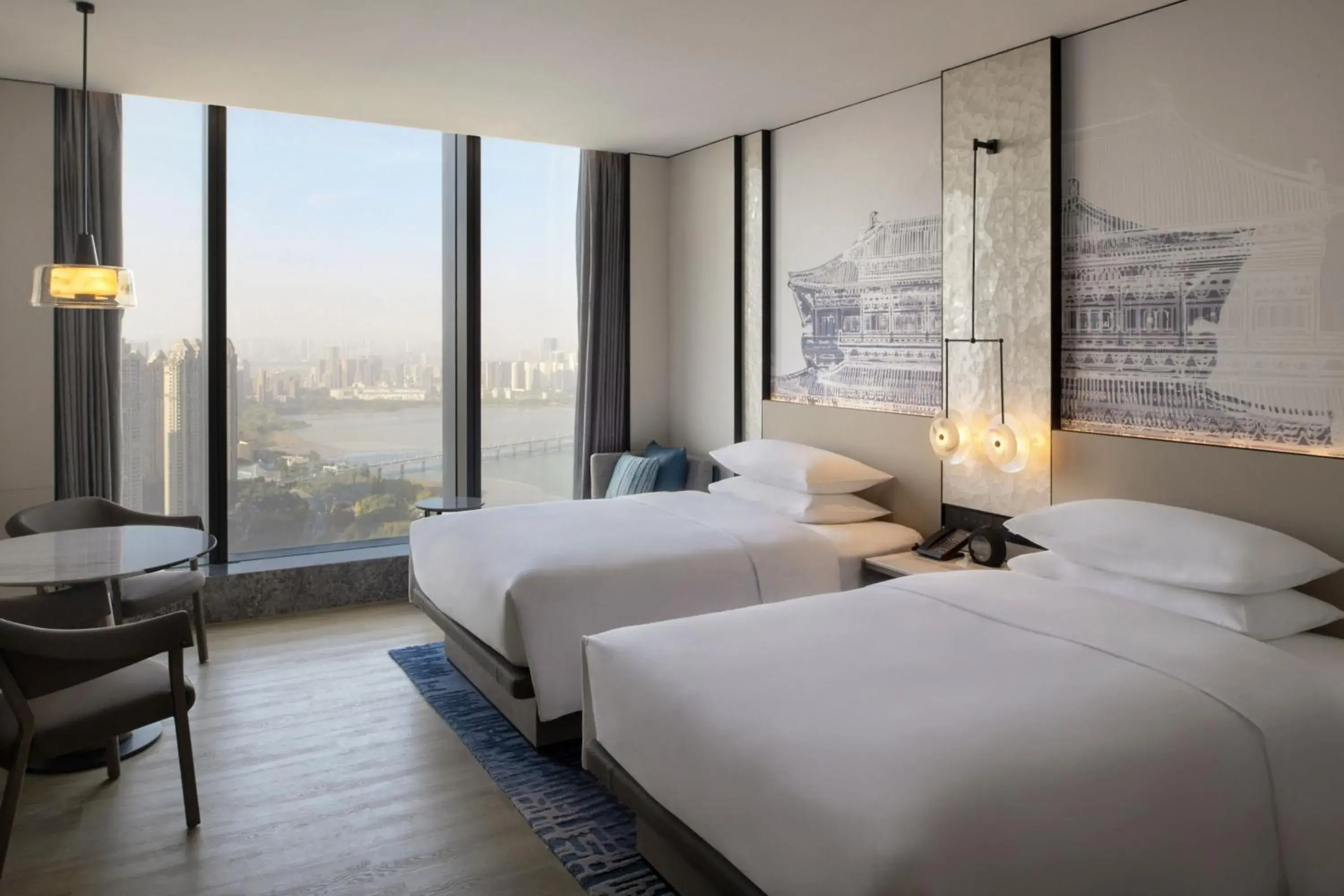Executive Lake View Twin in Wuhan Marriott Hotel Wuchang Executive Lake View Twin in Wuhan Marriott Hotel Wuchang